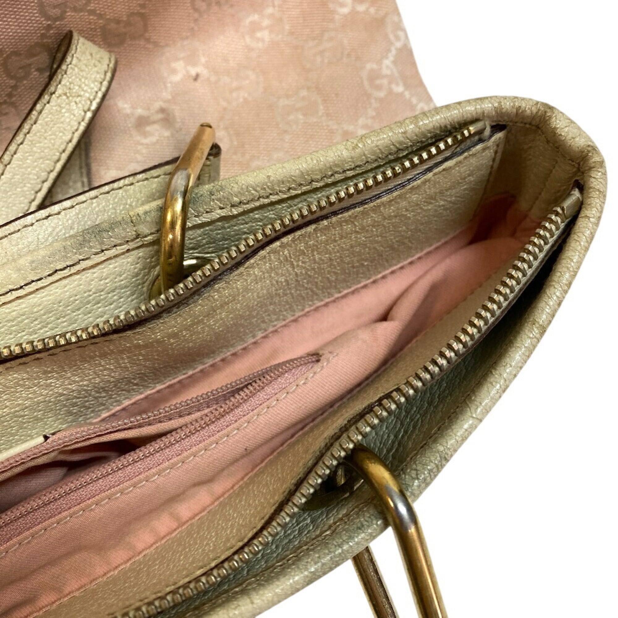 Gucci White Canvas Tote Bag (Pre-Owned)