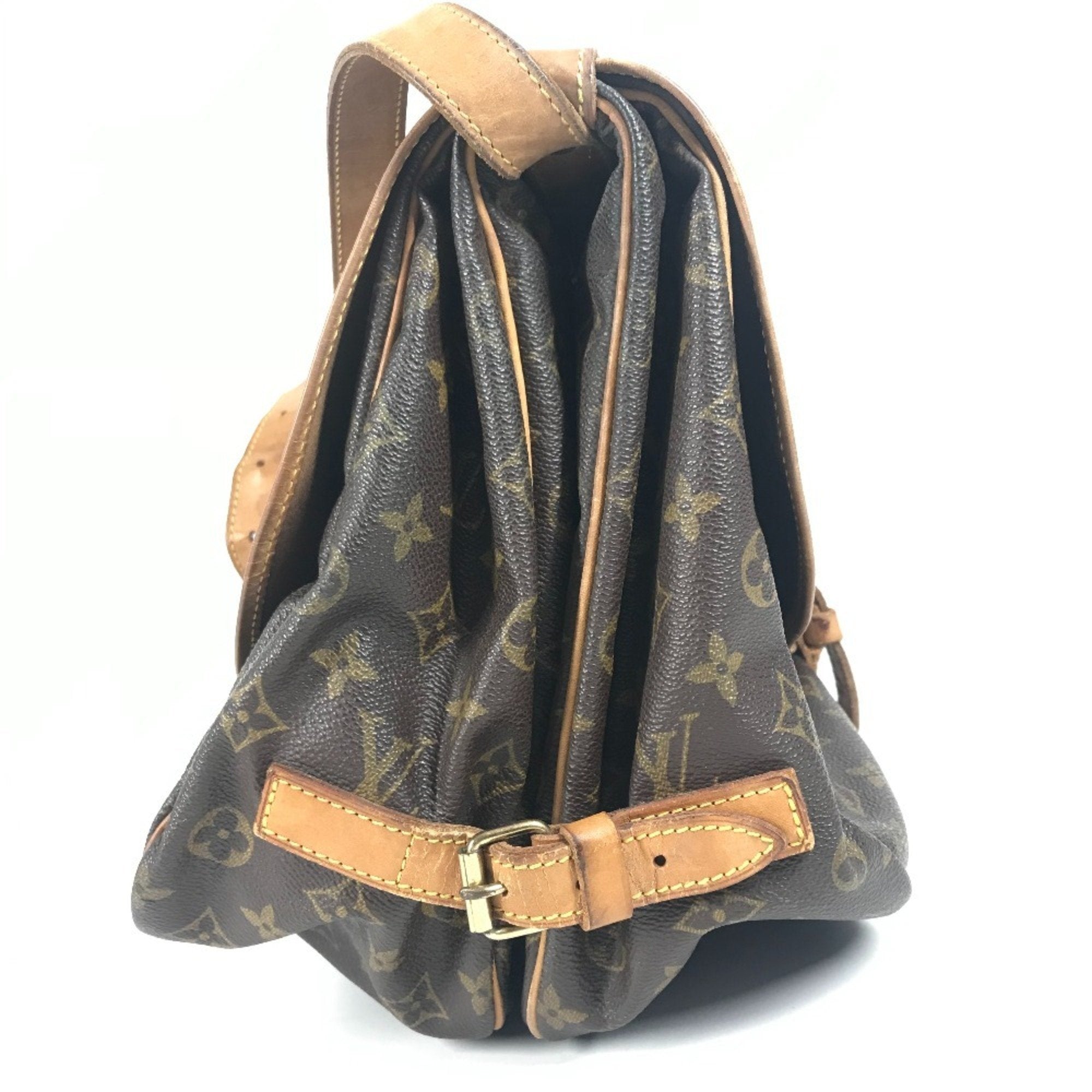 Louis Vuitton Brown Monogram Canvas Shoulder Bag (Pre-Owned)