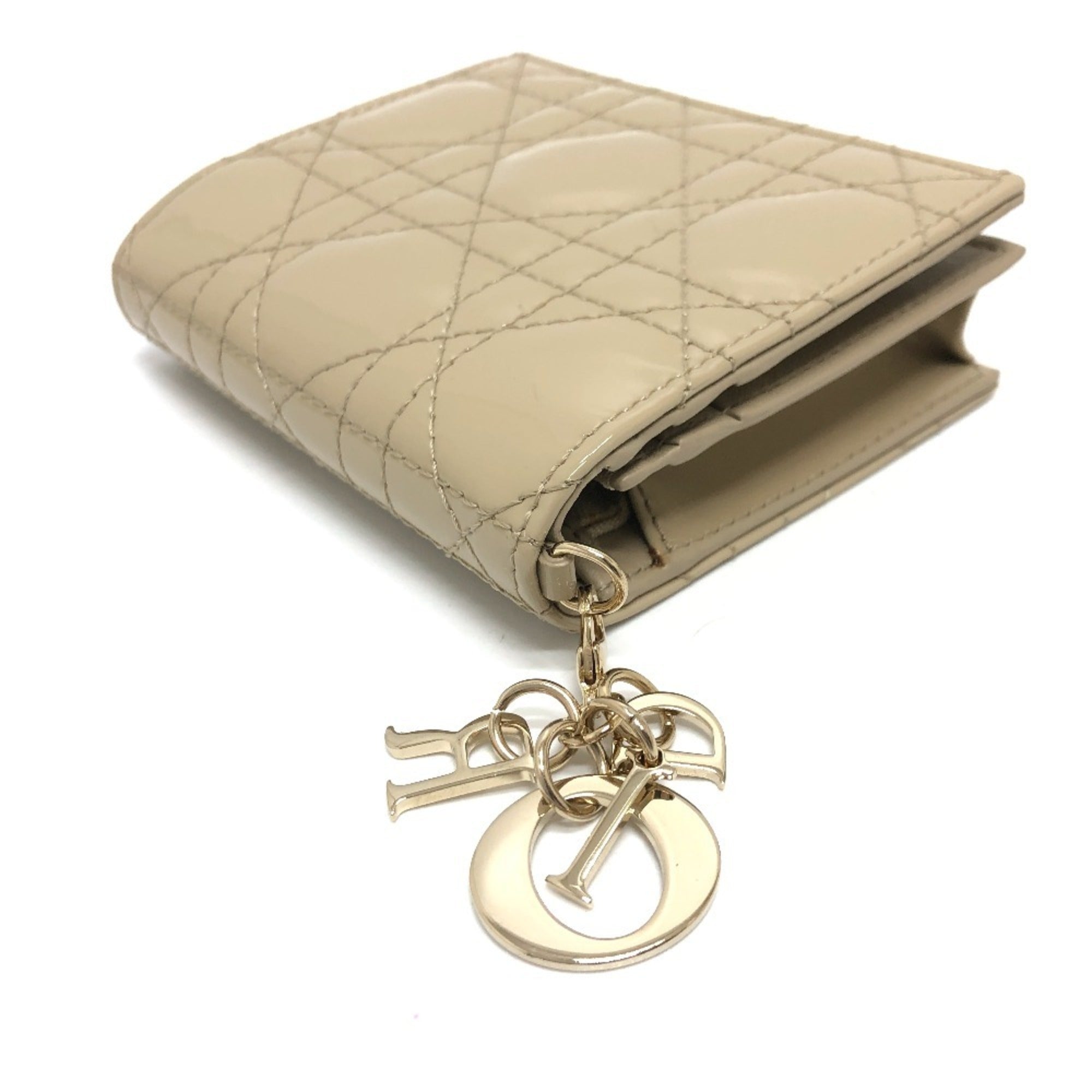 Christian Dior Beige Leather Wallet (Bi-Fold) (Pre-Owned)