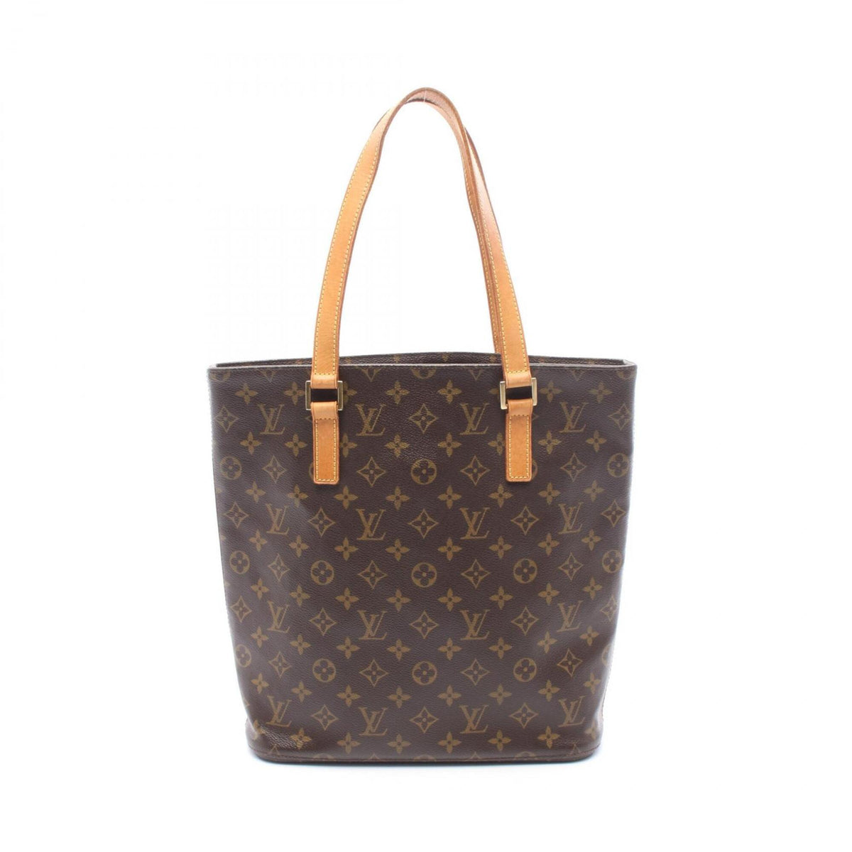 Louis Vuitton Brown Monogram Coated Canvas Leather Handbag Tote Bag (Pre-Owned)