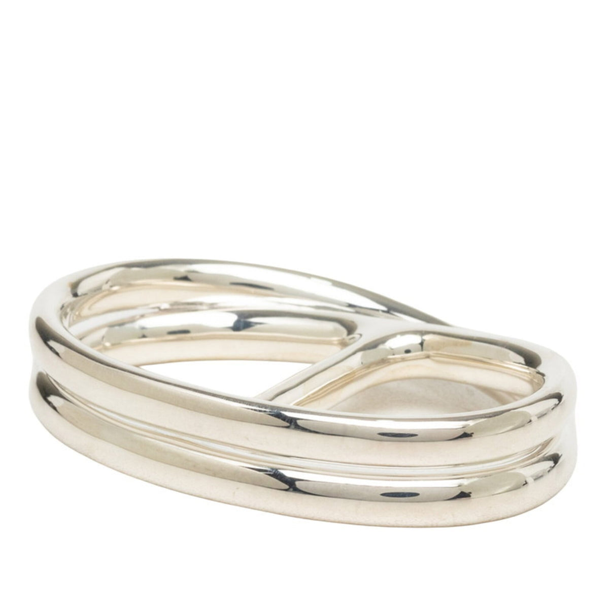 Hermes Silver 925 Band Ring (Pre-Owned)