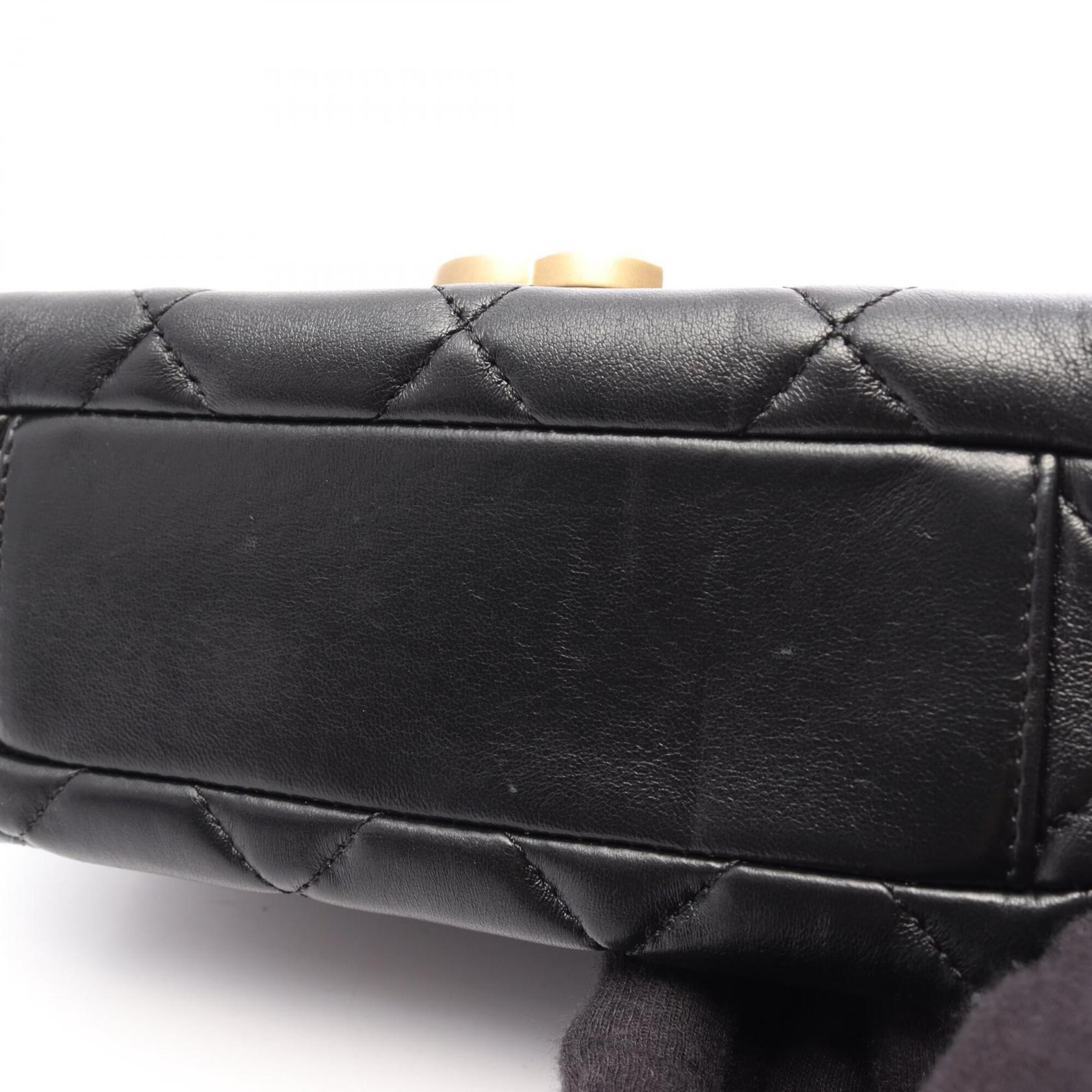 Chanel Black Leather Shoulder Bag (Pre-Owned)