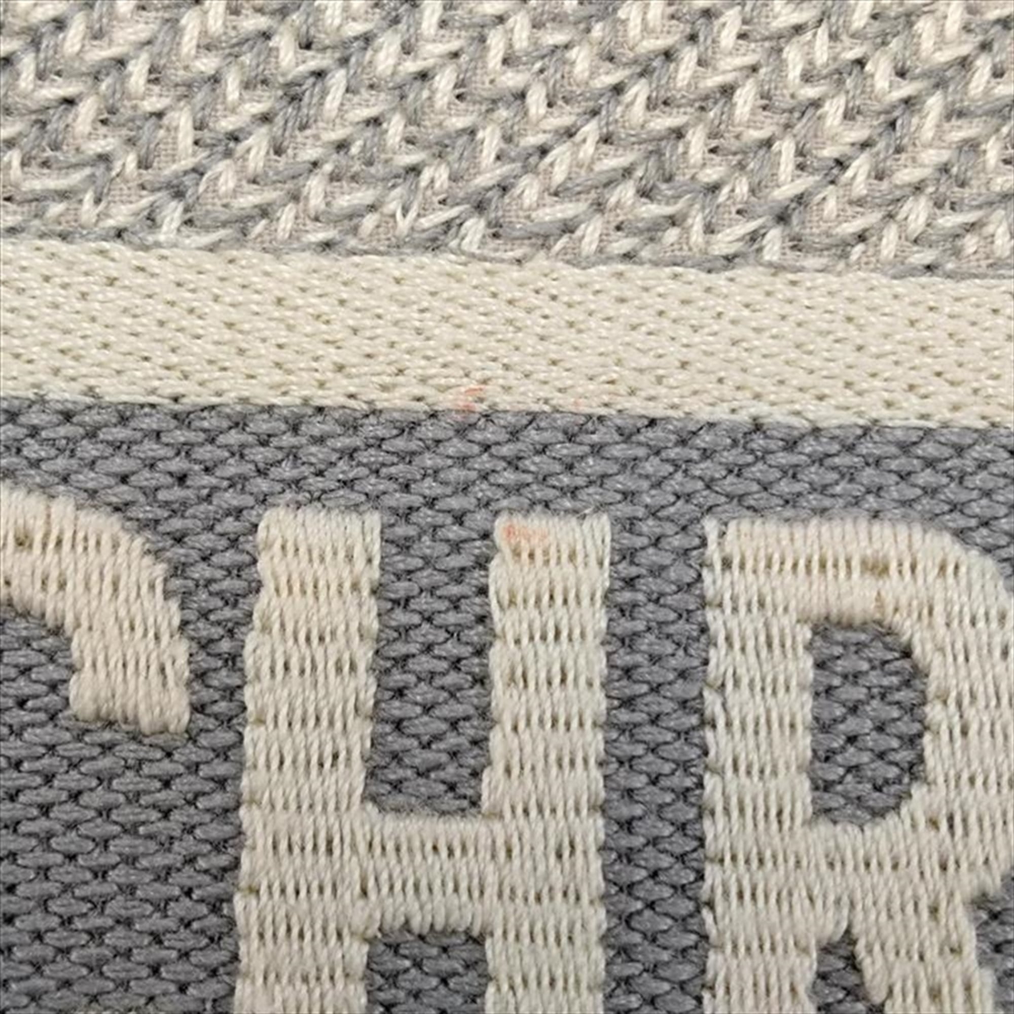 Christian Dior Gray Canvas Handbag Tote Bag (Pre-Owned)