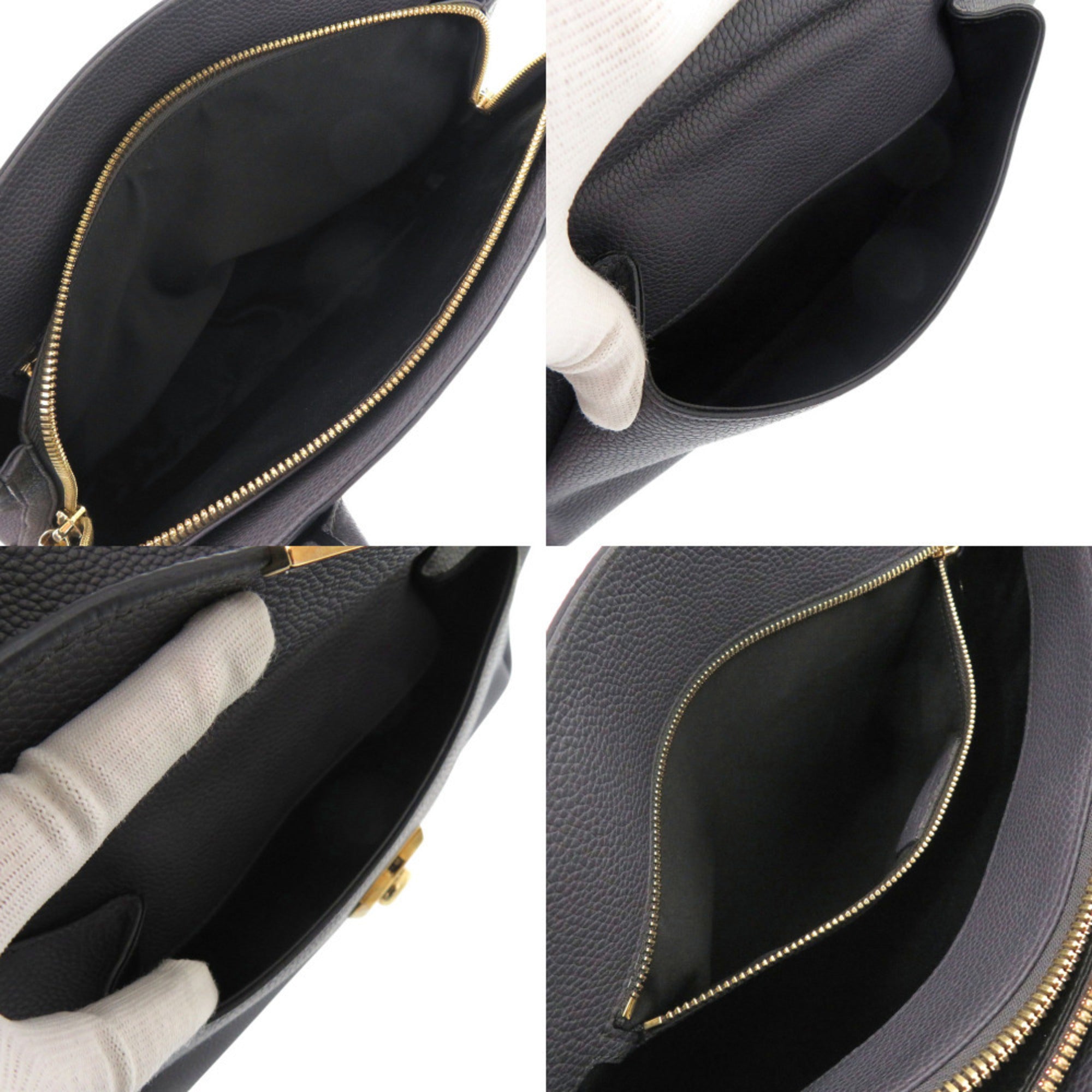 Salvatore Ferragamo Gray Leather Tote Bag (Pre-Owned)