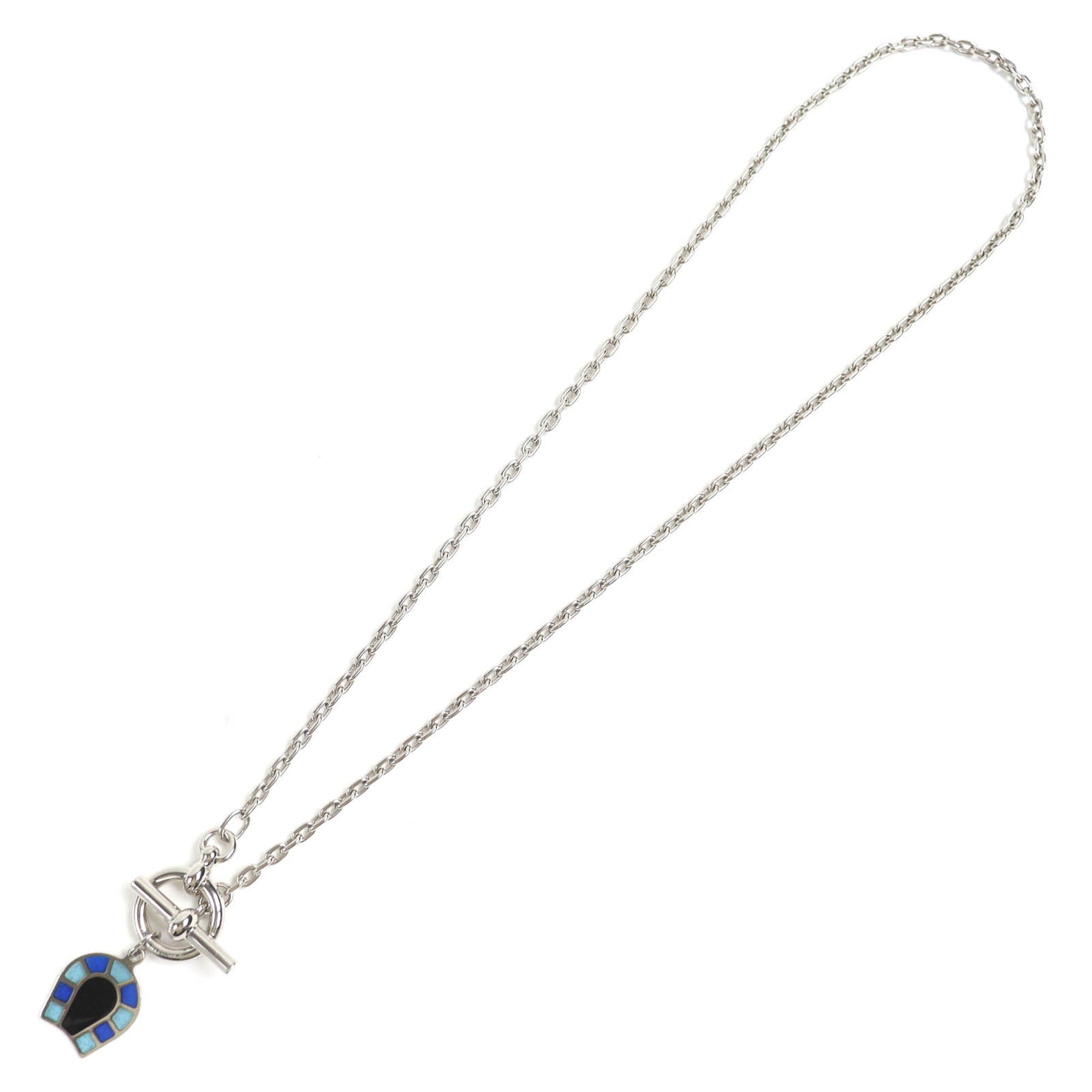 Hermes Blue Enamel Necklace (Pre-Owned)
