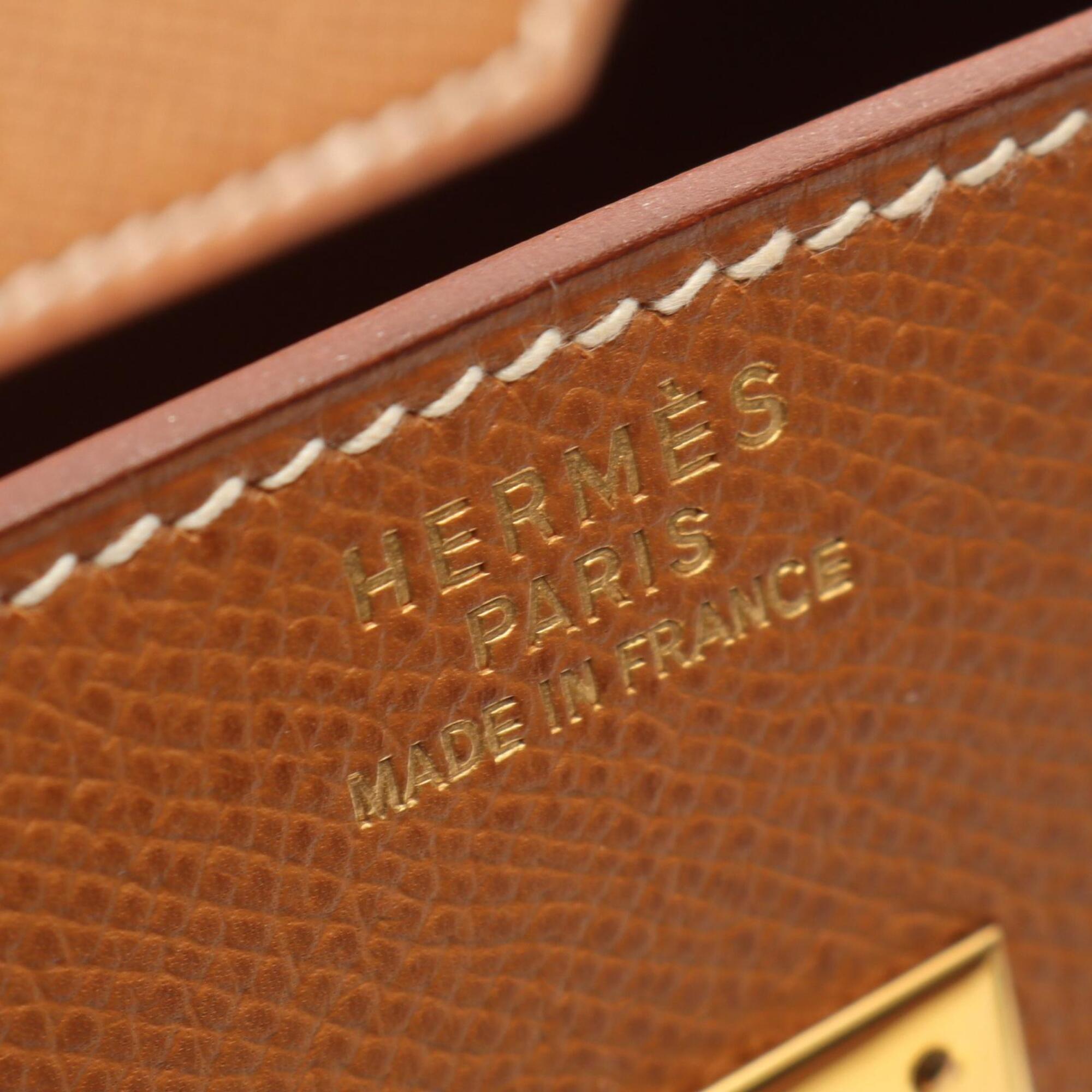 Hermes Brown Courchevel Leather Handbag (Pre-Owned)