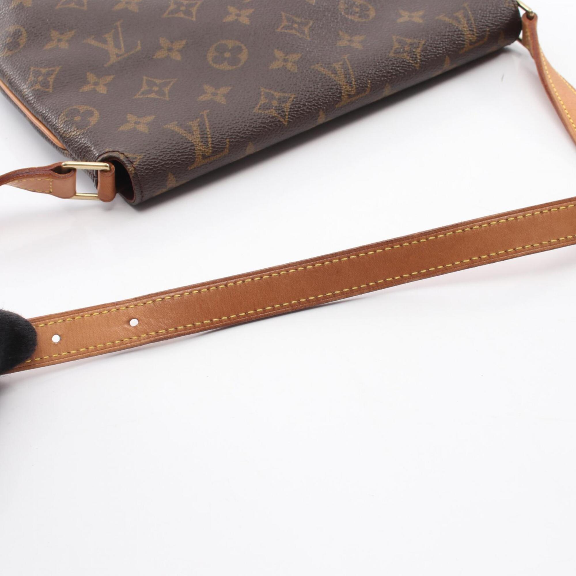 Louis Vuitton Brown Coated Canvas Leather Handbag Shoulder Bag (Pre-Owned)