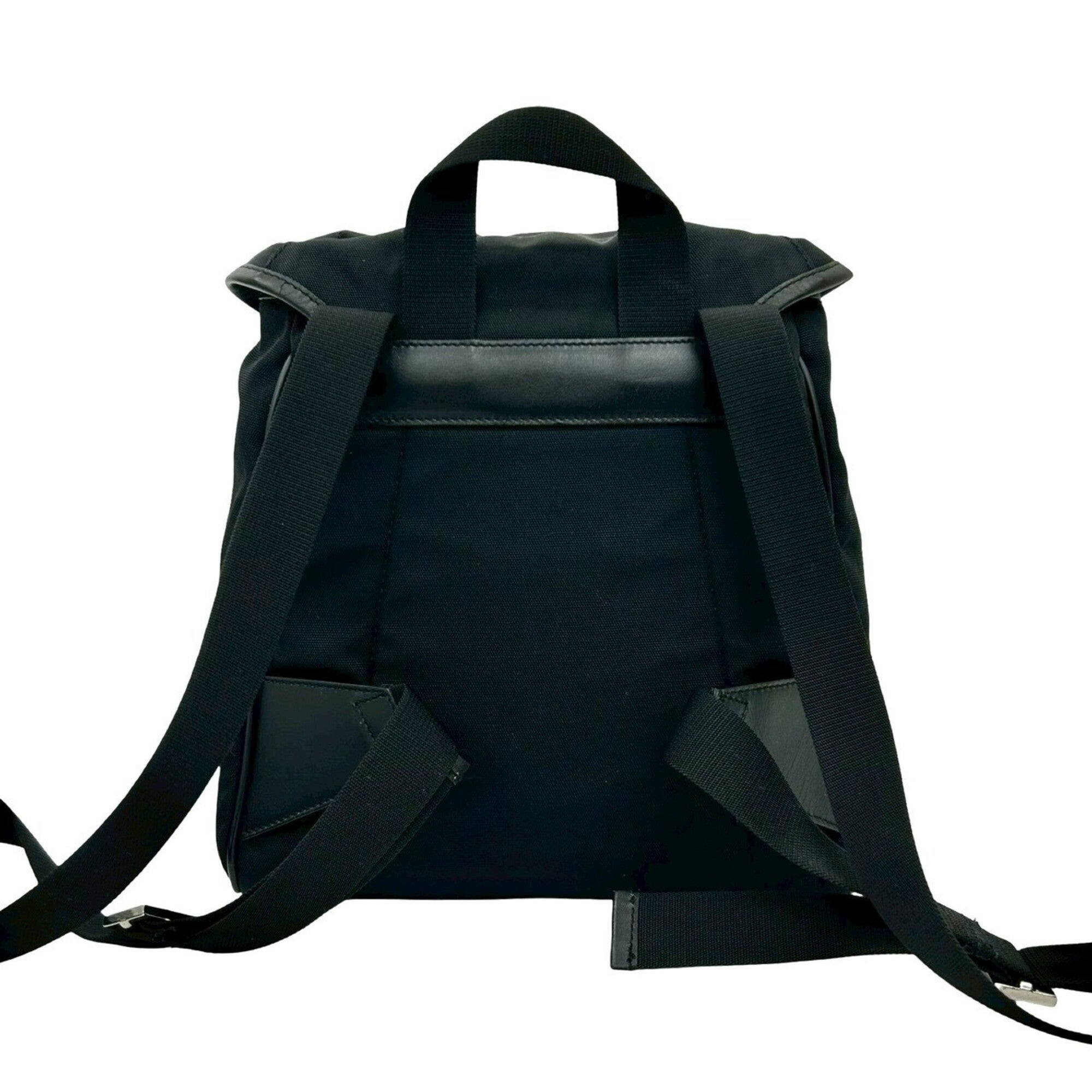 Gucci Black Nylon Leather Backpack (Pre-Owned)
