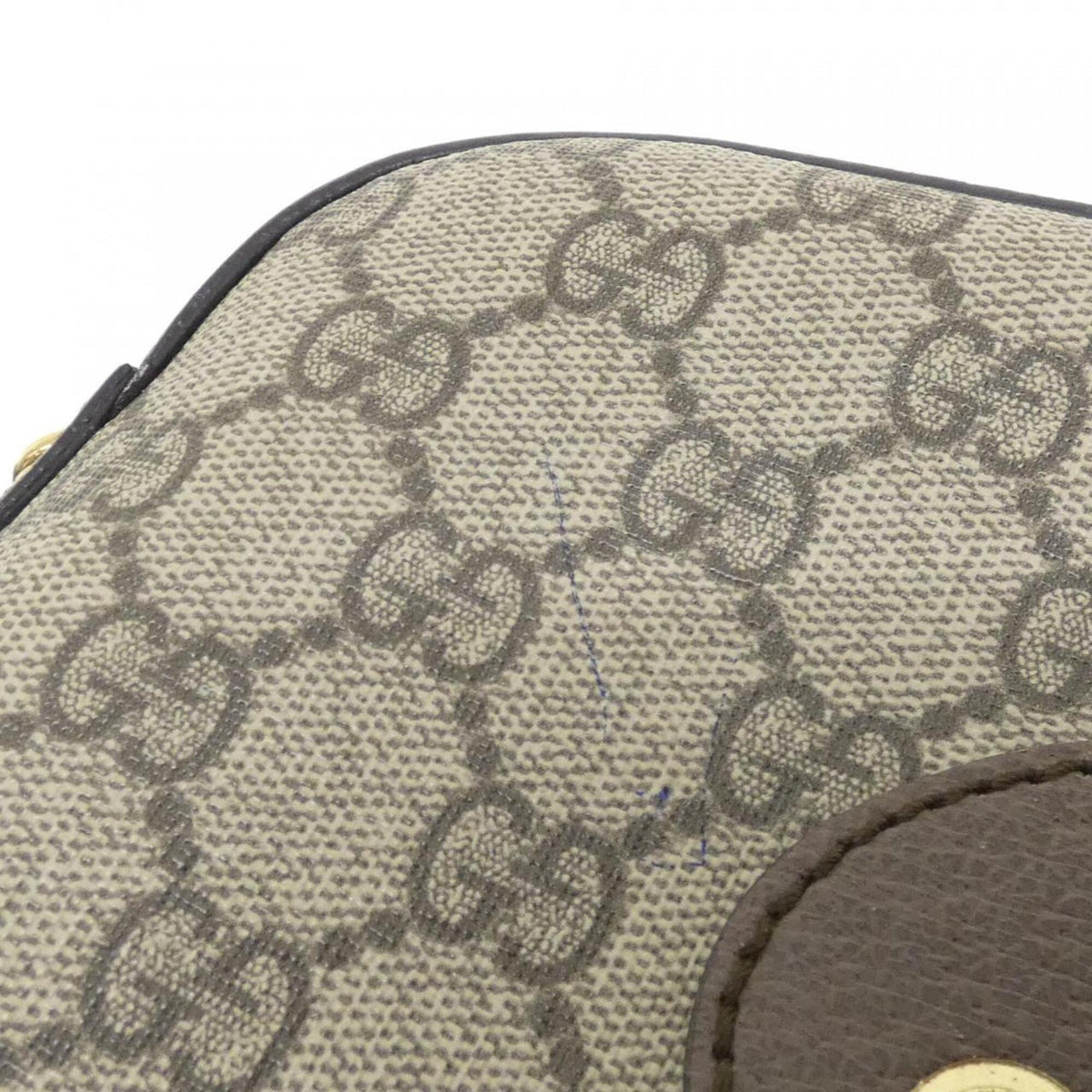 Gucci Beige Brown Gg Supreme Leather Shoulder Bag (Pre-Owned)