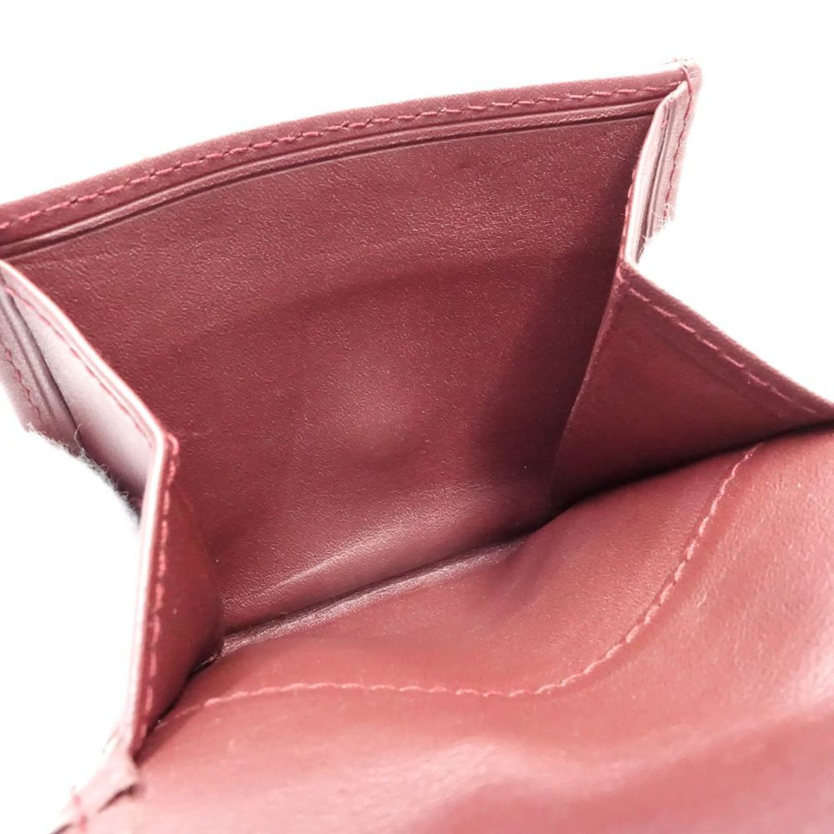 Cartier Must Bordeaux Leather Coin Purse/Coin Case (Pre-Owned)