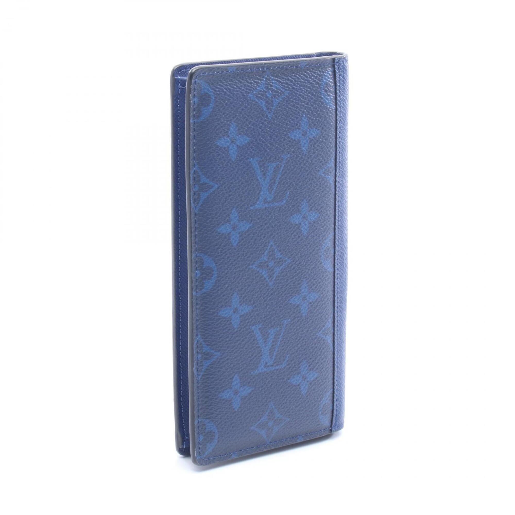 Louis Vuitton Taigarama Blue Cobalt Taigarama Long Wallet (Bi-Fold) (Pre-Owned)