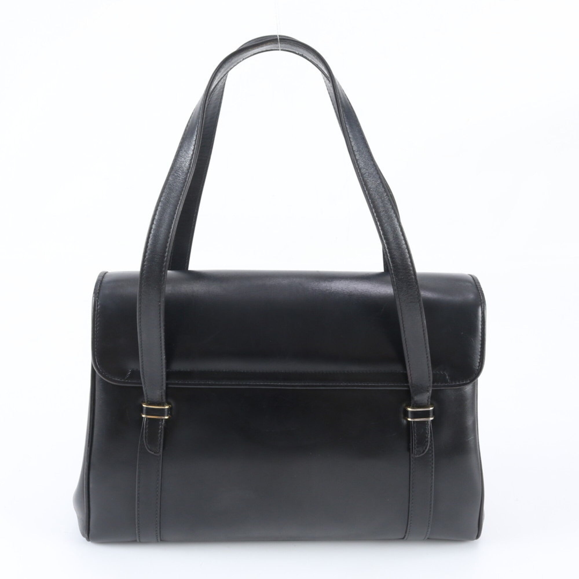 Gucci Black Leather Handbag Tote Bag (Pre-Owned)
