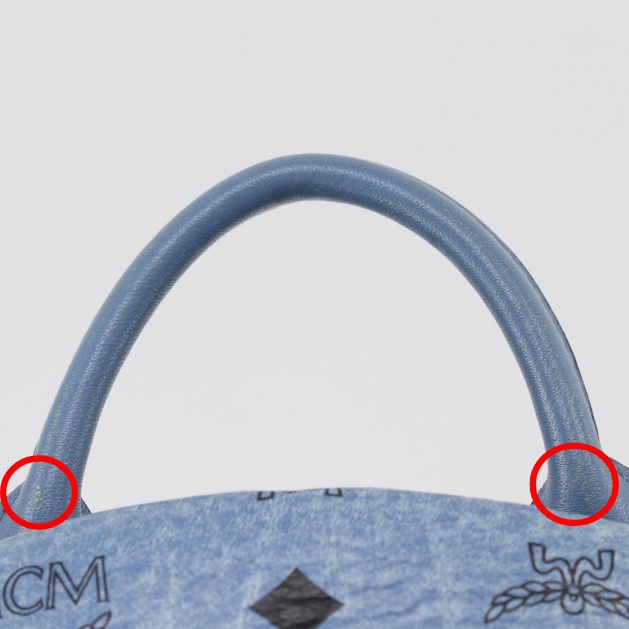 Mcm Light Blue Leather Backpack (Pre-Owned)