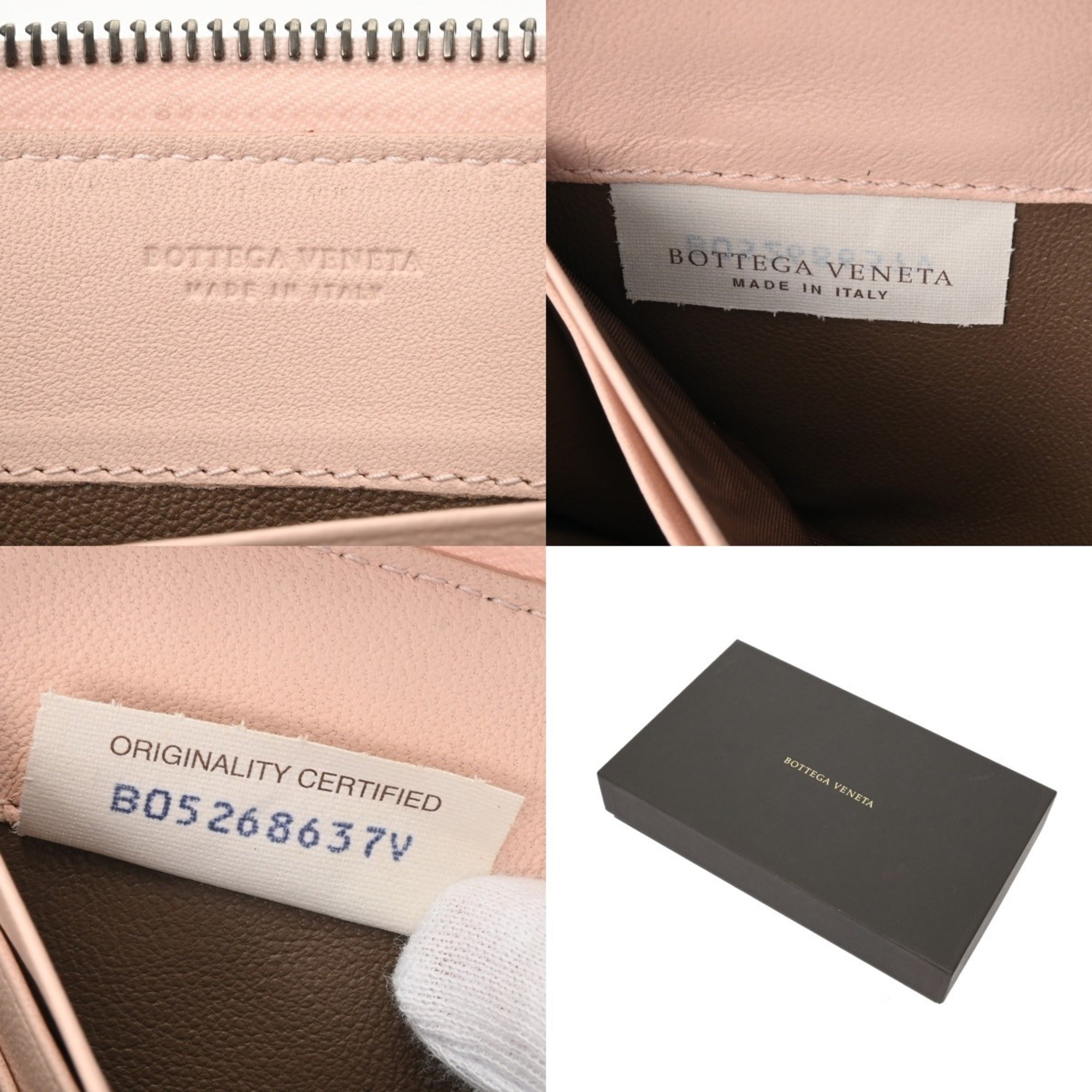 Bottega Veneta Baby Pink Leather Long Wallet (Bi-Fold) (Pre-Owned)