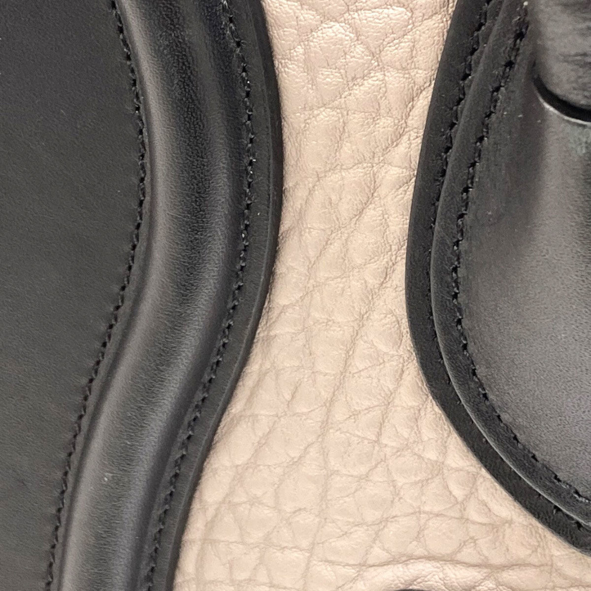 Celine Black Gray Red Color Leather Handbag (Pre-Owned)