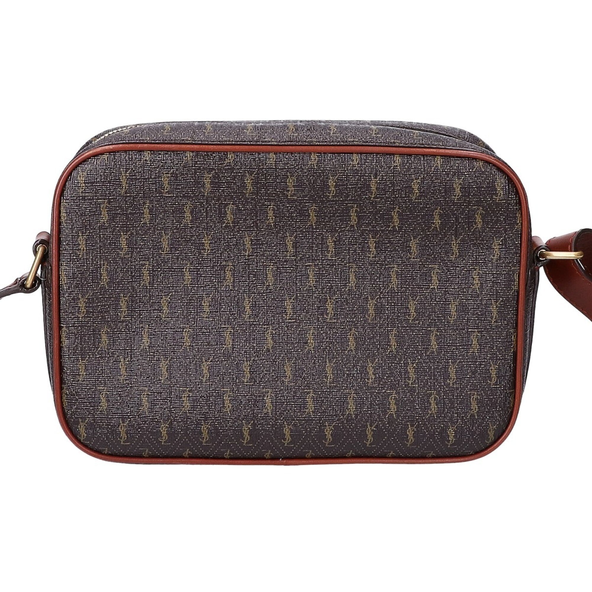 Saint Laurent Dark Brown Pvc Shoulder Bag (Pre-Owned)