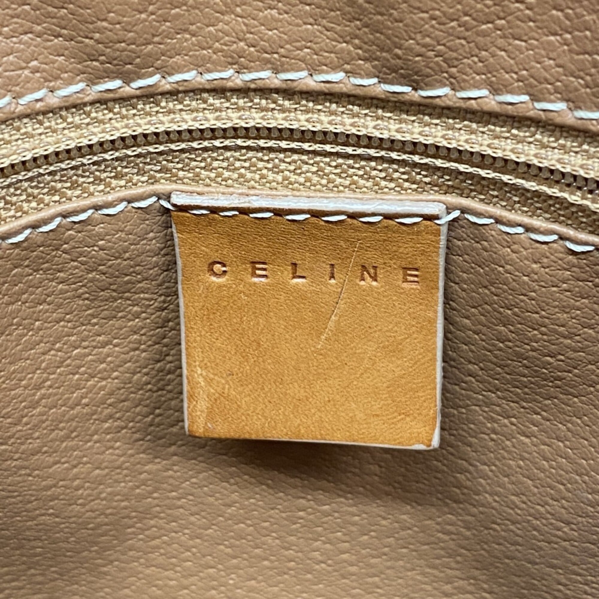 Celine Beige Pvc Handbag (Pre-Owned)