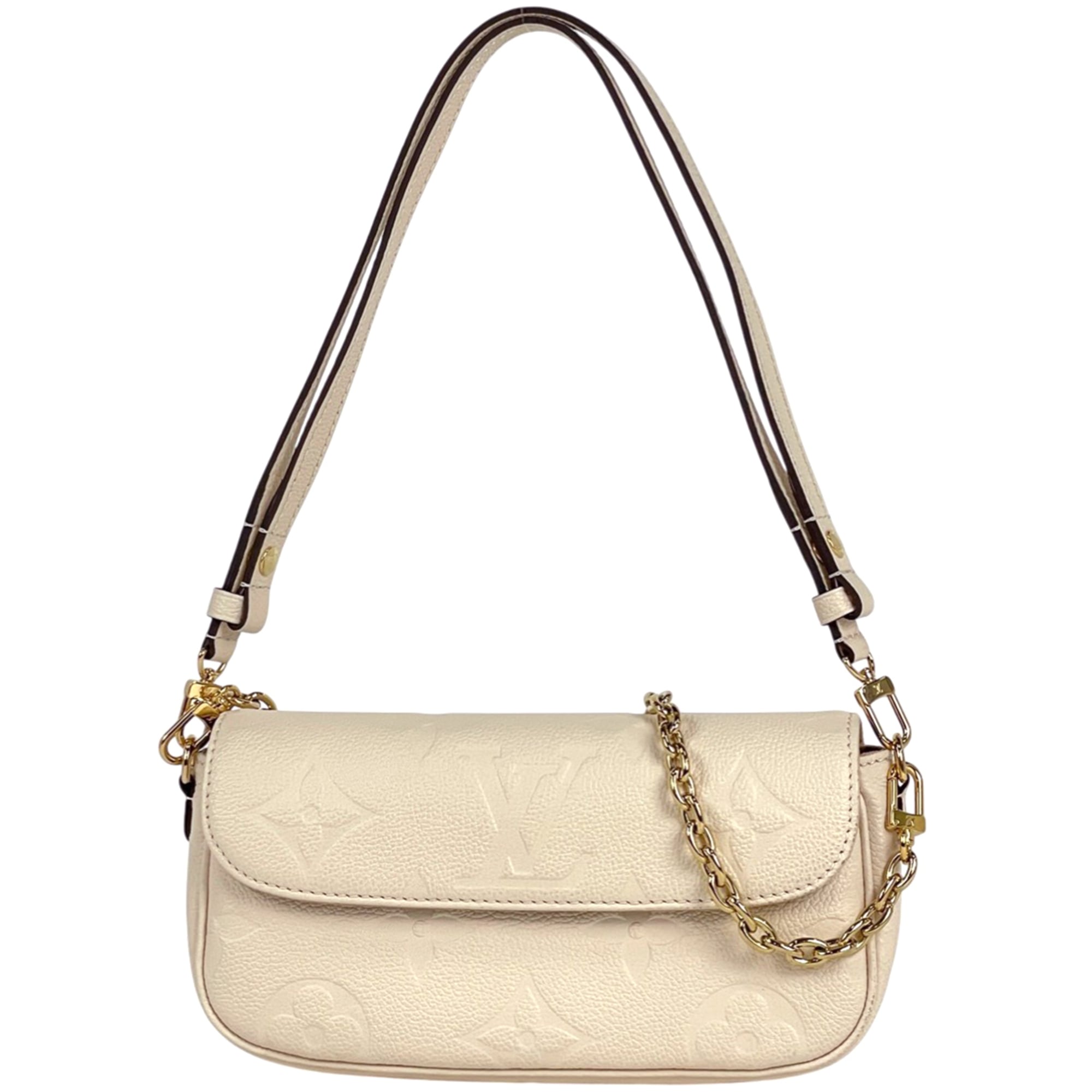 Louis Vuitton White Monogram Empreinte Shoulder Bag (Pre-Owned)