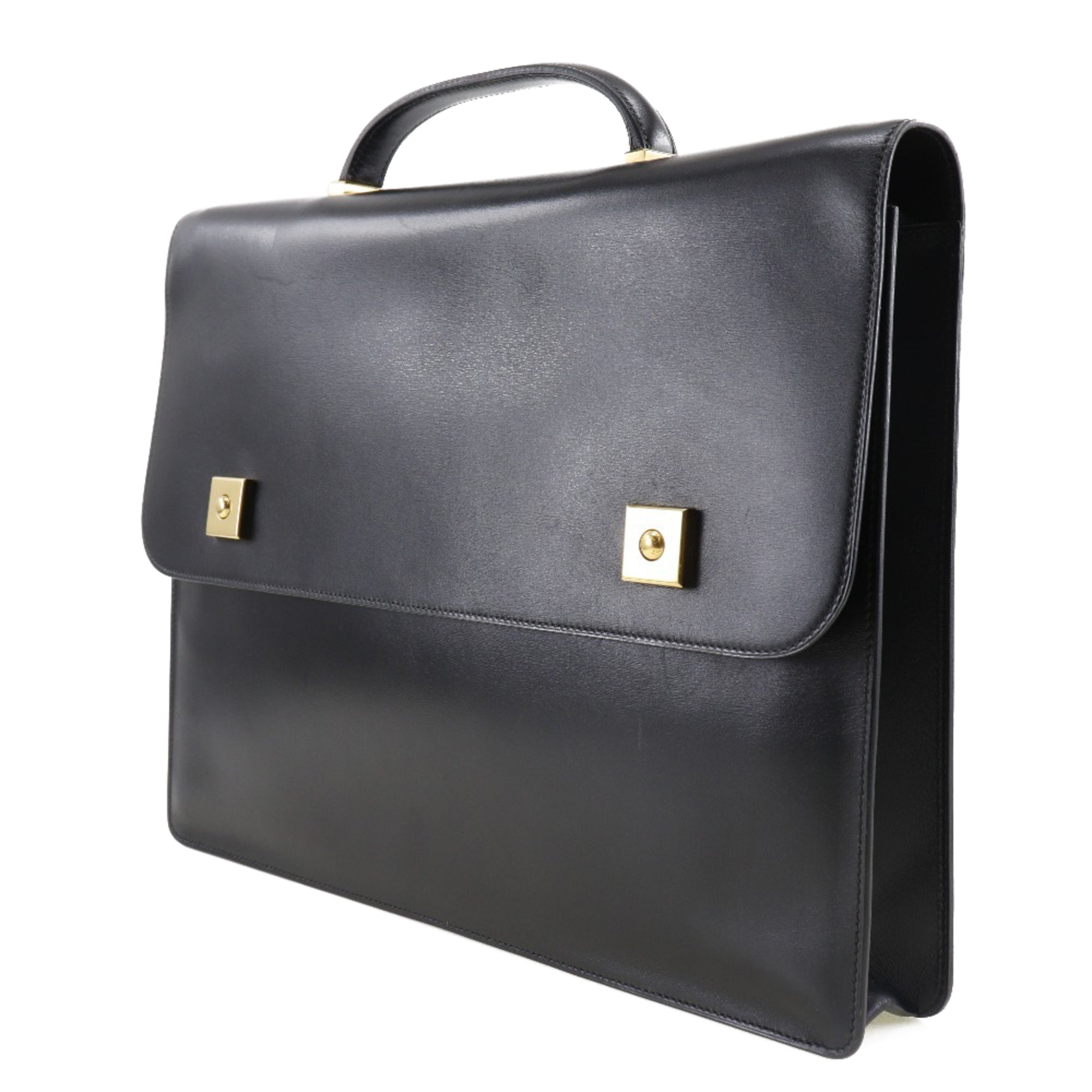 Hermes Black Leather Briefcase (Pre-Owned)