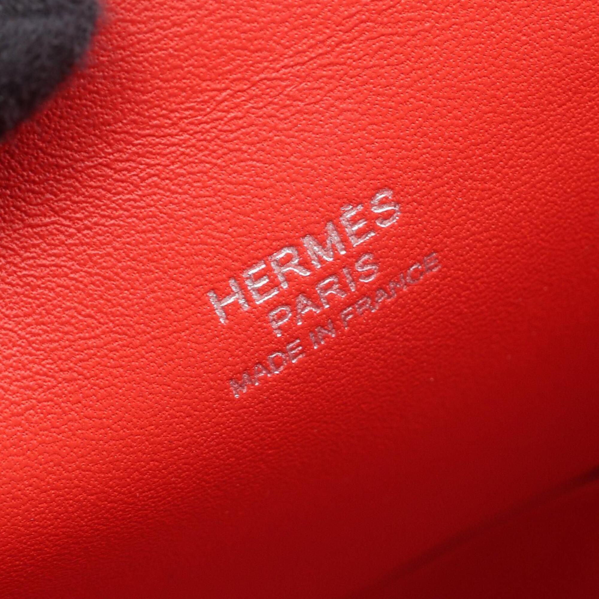 Hermes Red Color Evercalf Leather Handbag (Pre-Owned)