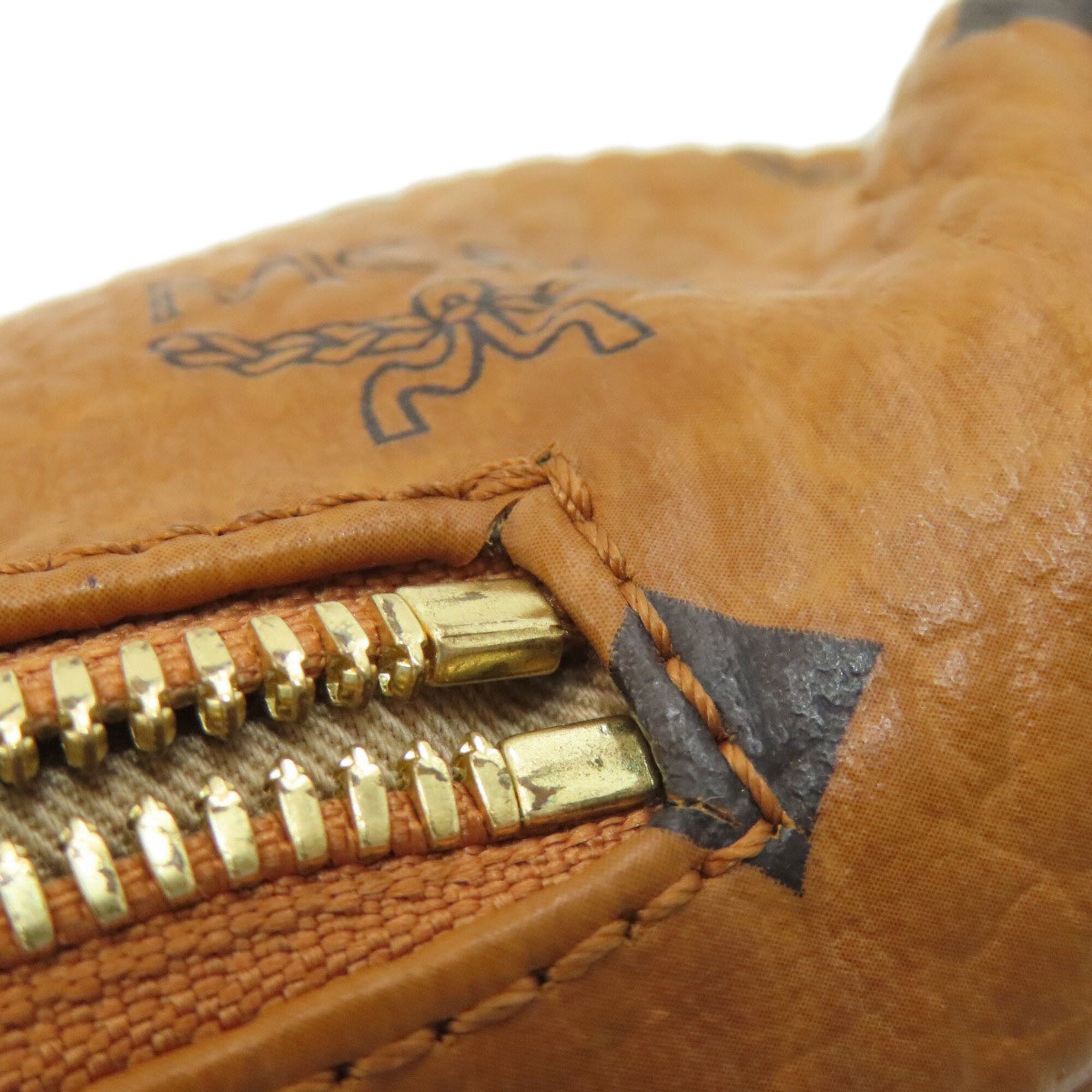 Mcm Brown Pvc Fanny Pack (Pre-Owned)