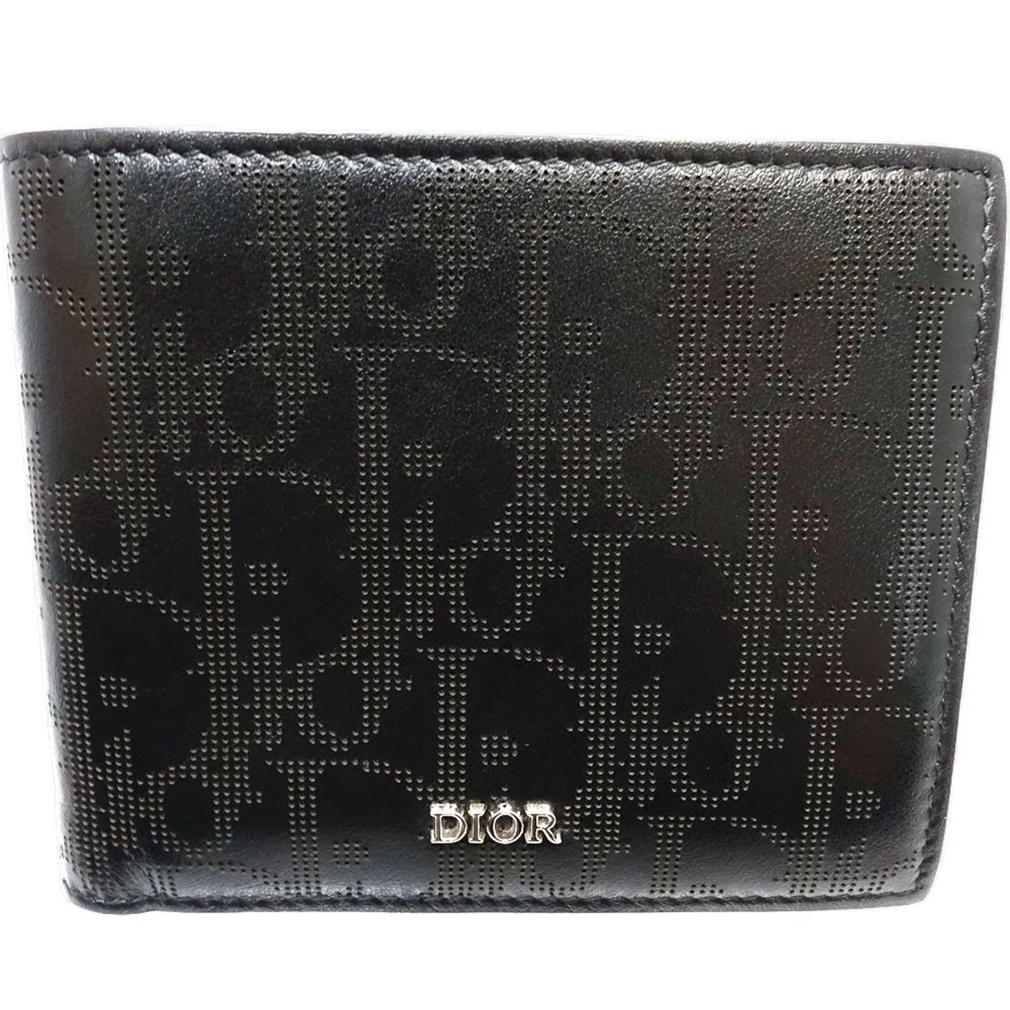 Christian Dior Black Leather Wallet (Bi-Fold) (Pre-Owned)