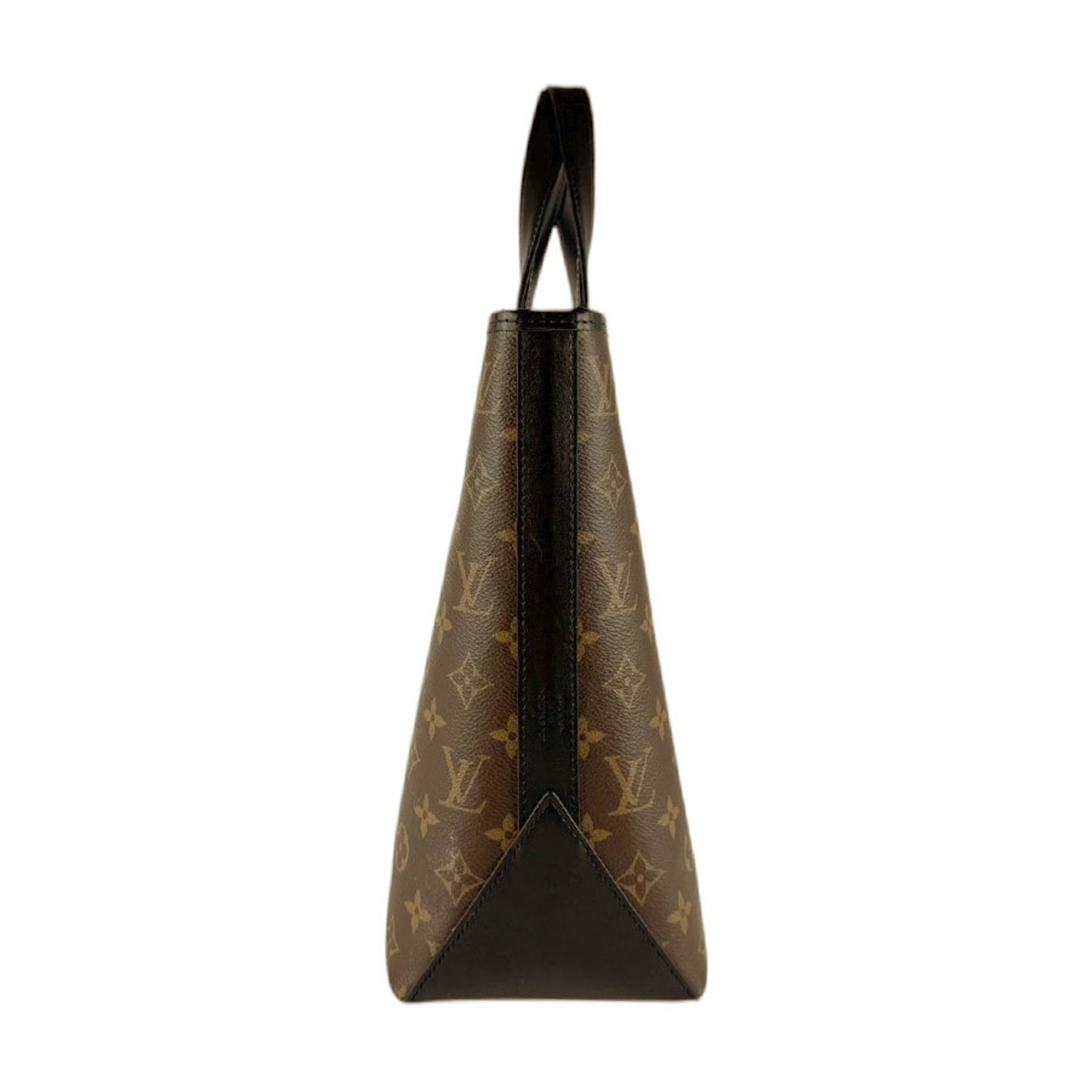 Louis Vuitton Black Brown Monogram Leather Handbag Shoulder Bag (Pre-Owned)