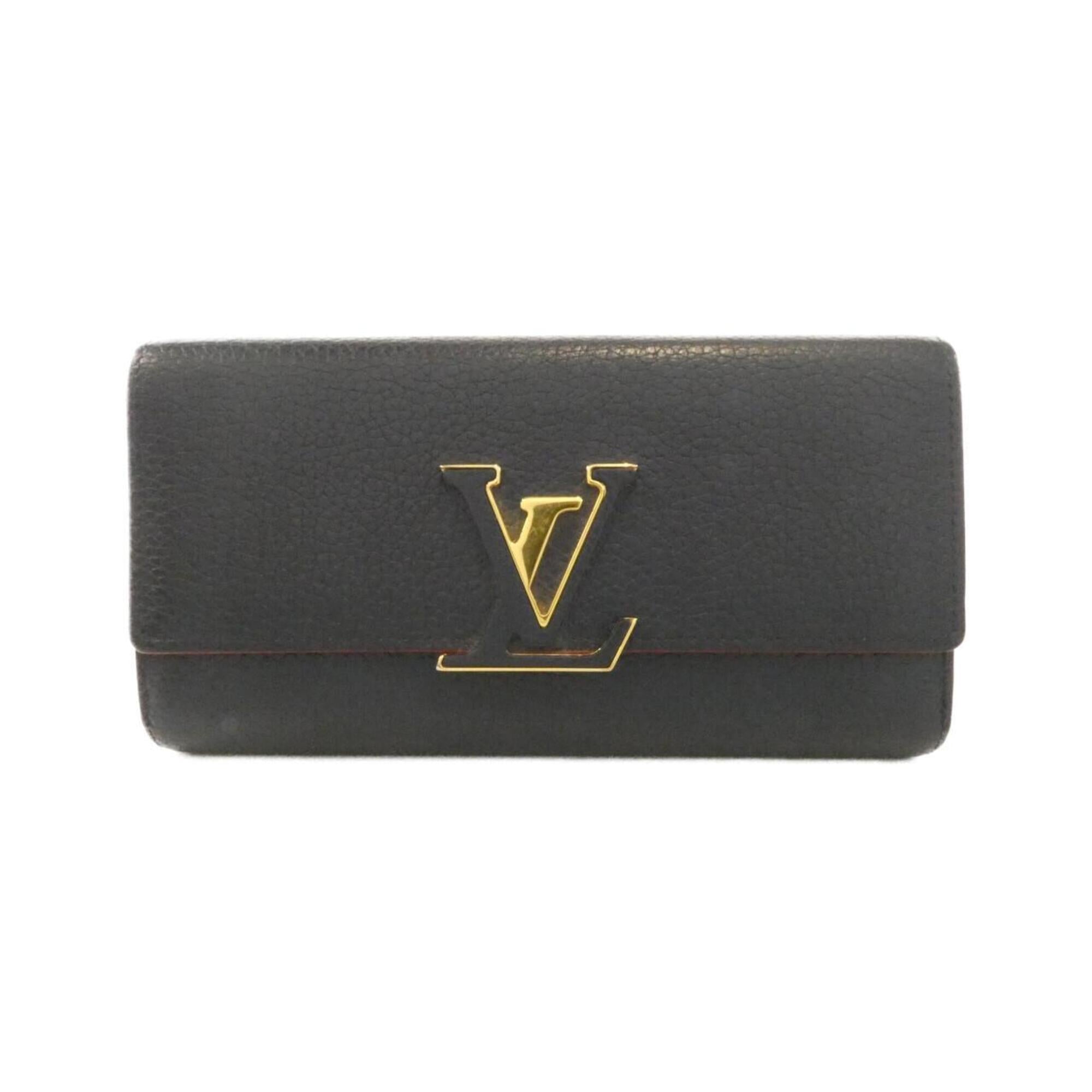 Louis Vuitton Marine Rouge Leather Long Wallet (Bi-Fold) (Pre-Owned)