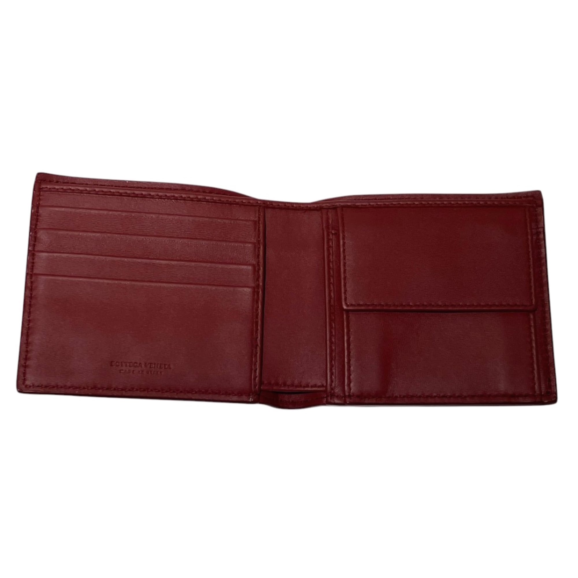 Bottega Veneta Intrecciato Blue Leather Wallet (Bi-Fold) (Pre-Owned)