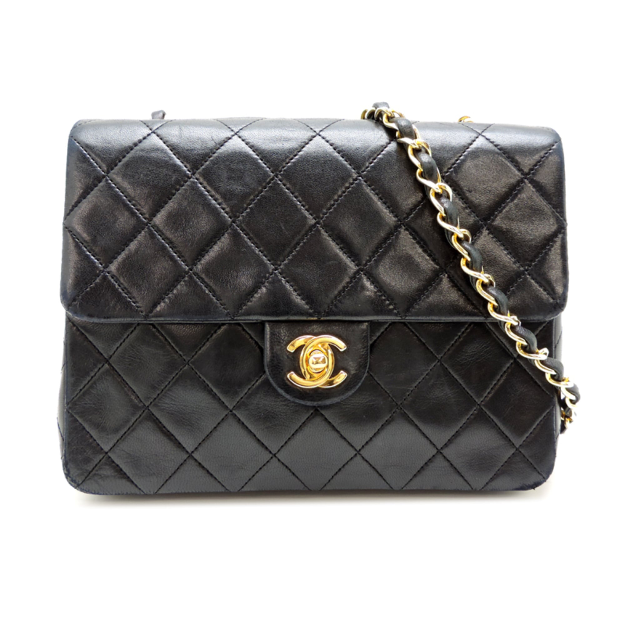 Chanel Black Leather Shoulder Bag (Pre-Owned)