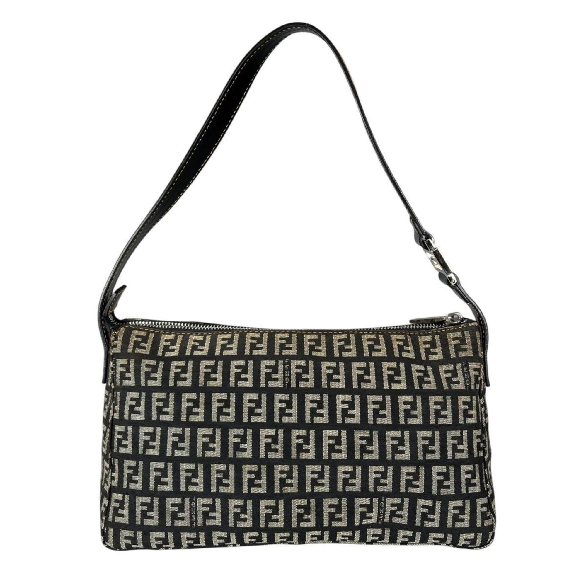 Fendi Gray Zucchino Nylon Shoulder Bag (Pre-Owned)