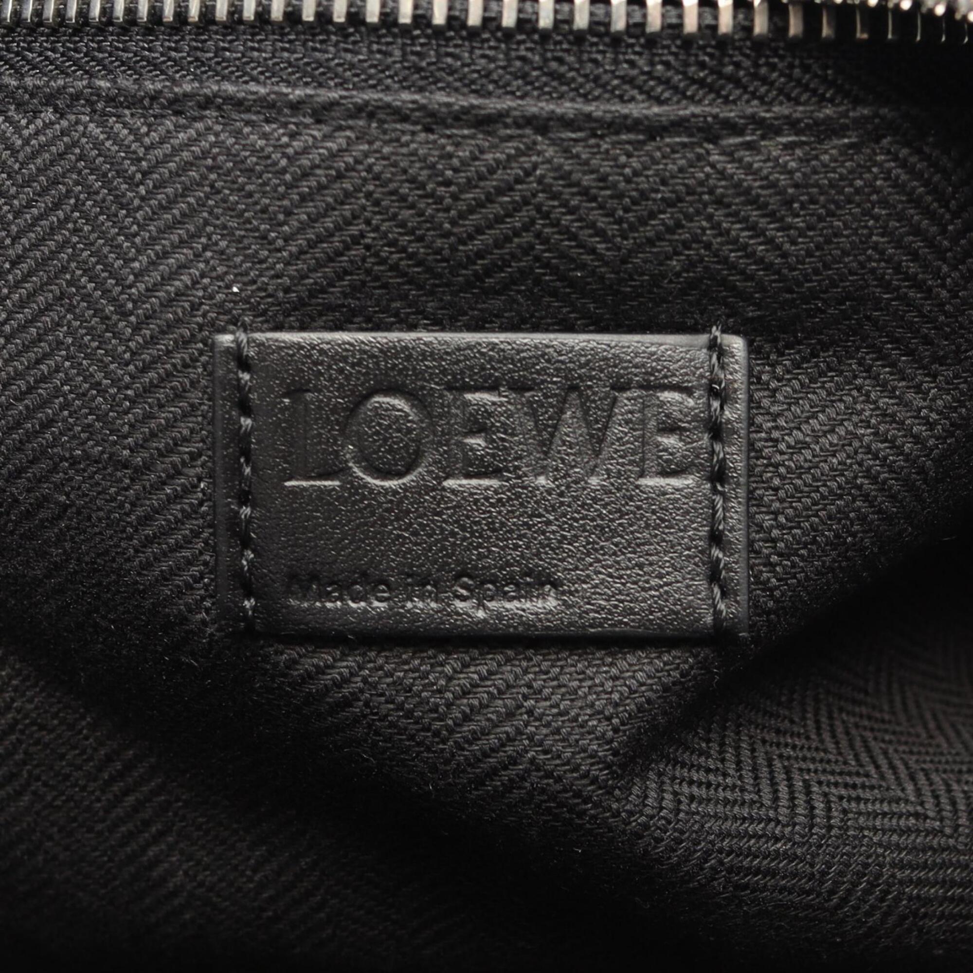 Loewe Black Leather Boston Bag Handbag (Pre-Owned)