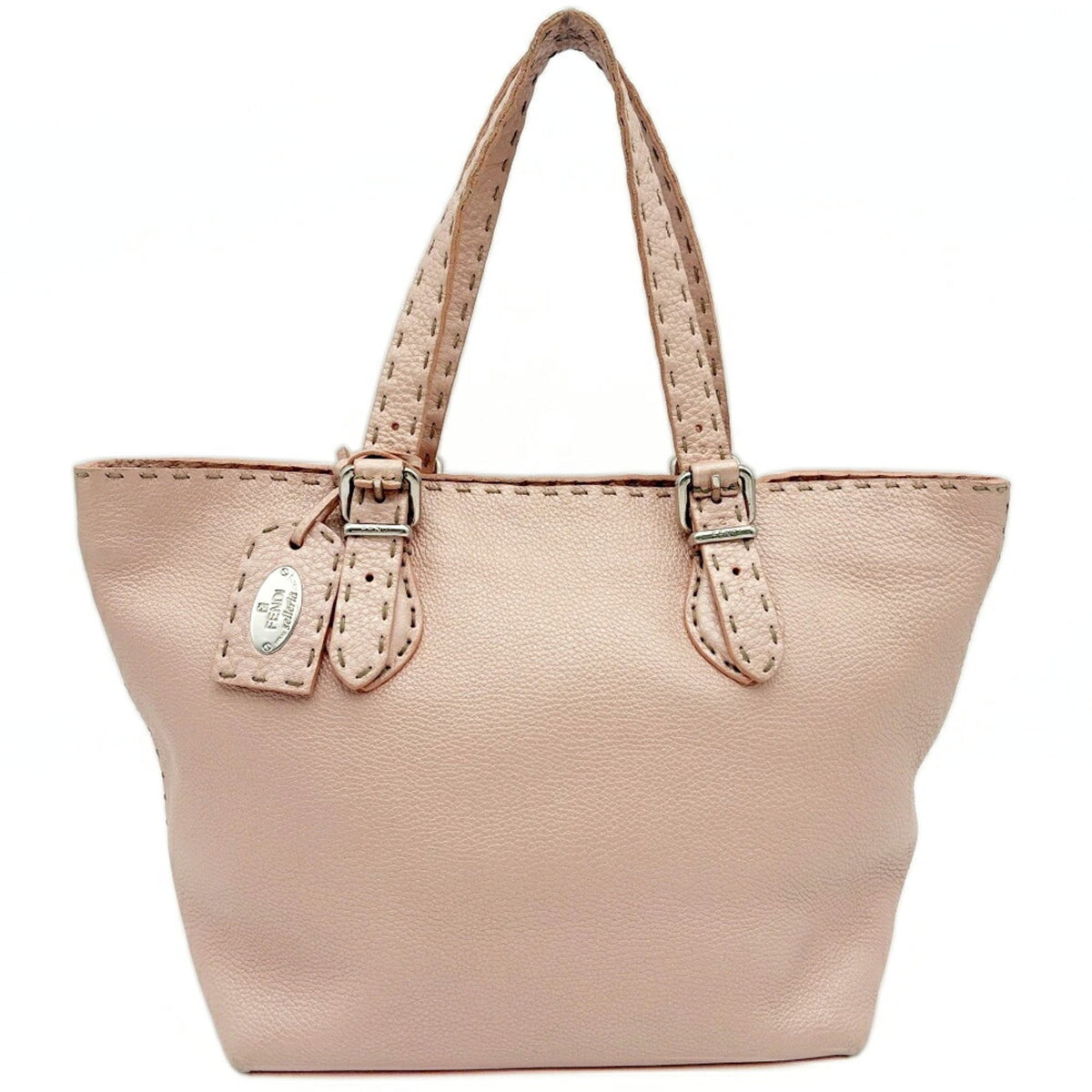 Fendi Pink Leather Tote Bag (Pre-Owned)