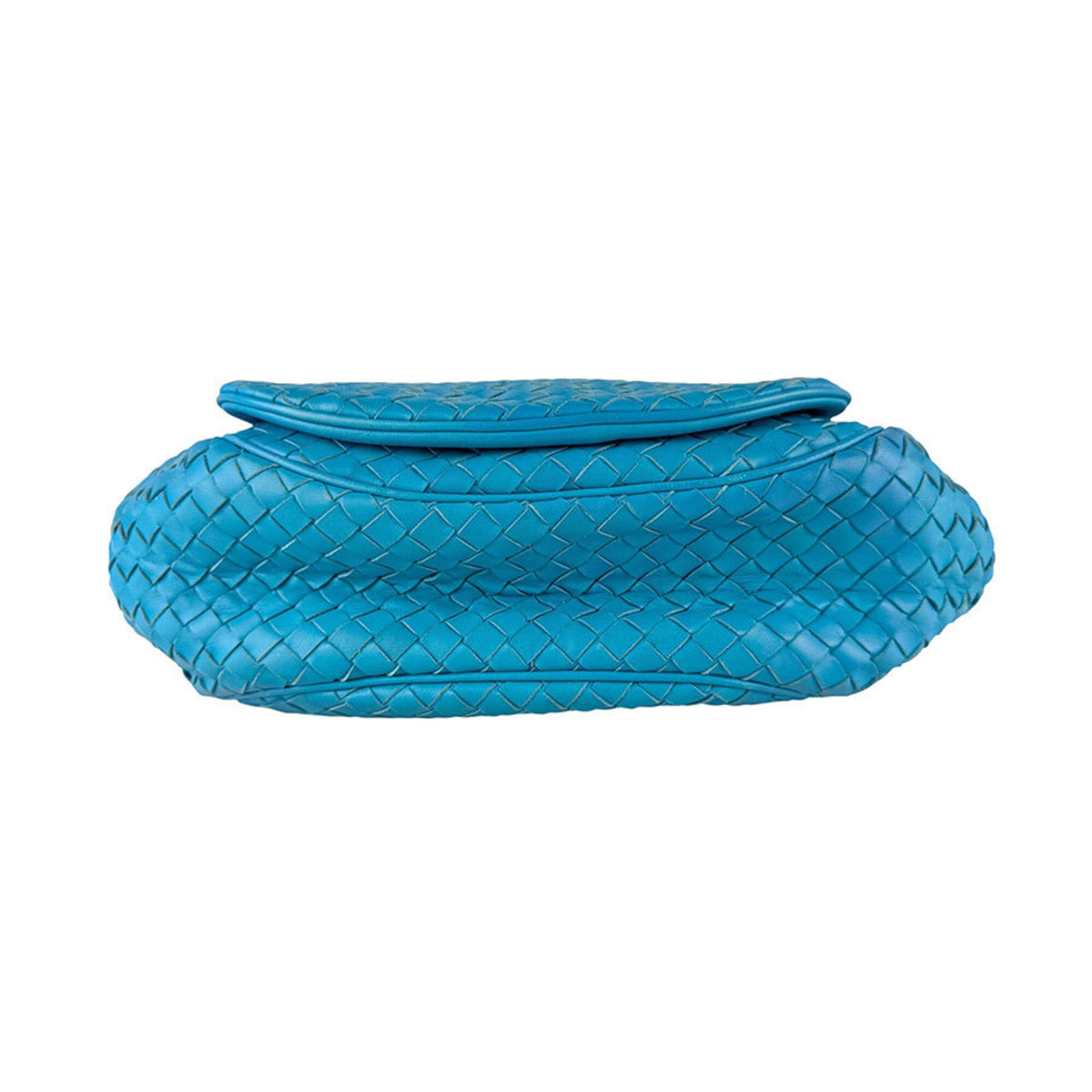 Bottega Veneta Blue Intrecciato Shoulder Bag (Pre-Owned)
