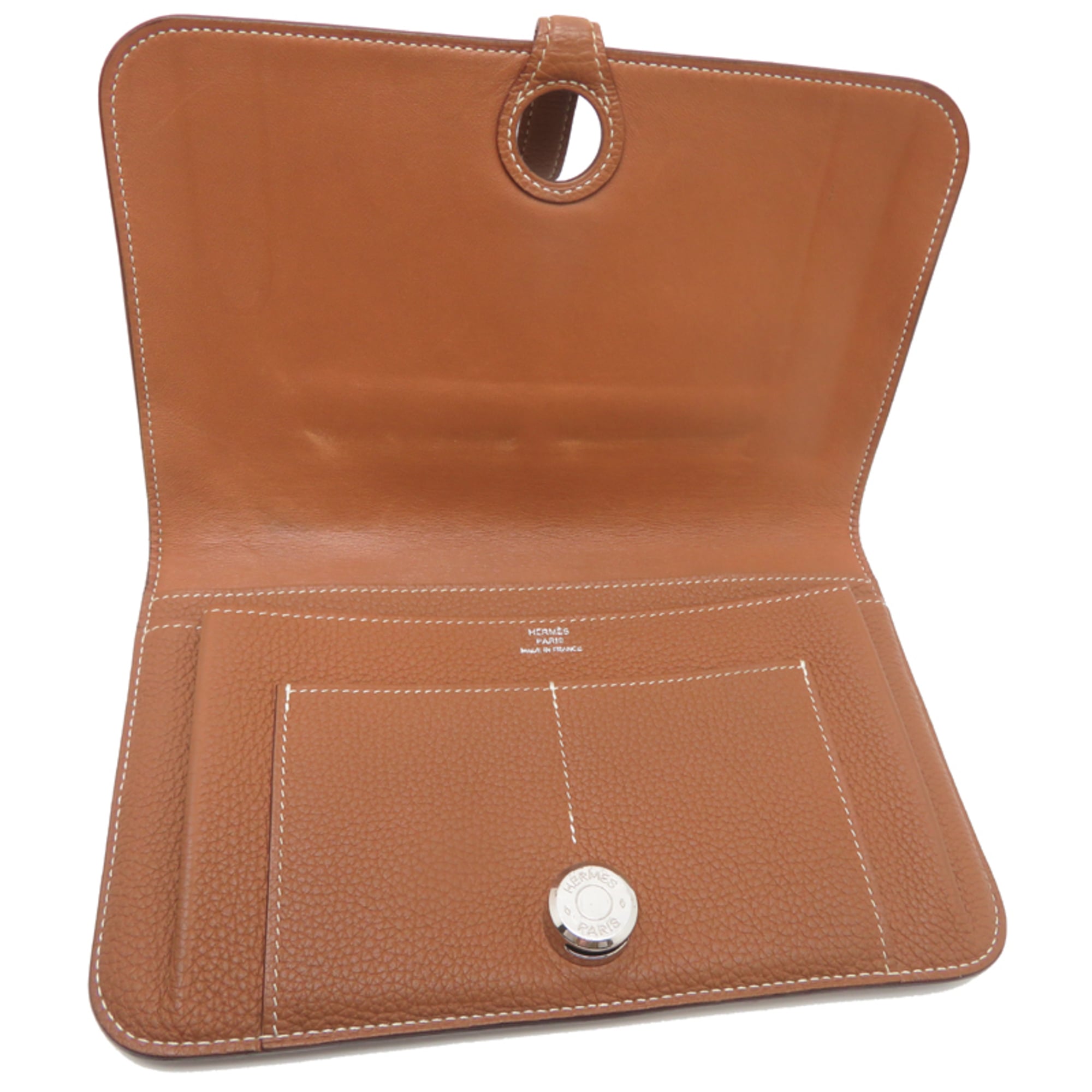Hermes Gold Togo Leather Long Wallet (Bi-Fold) (Pre-Owned)