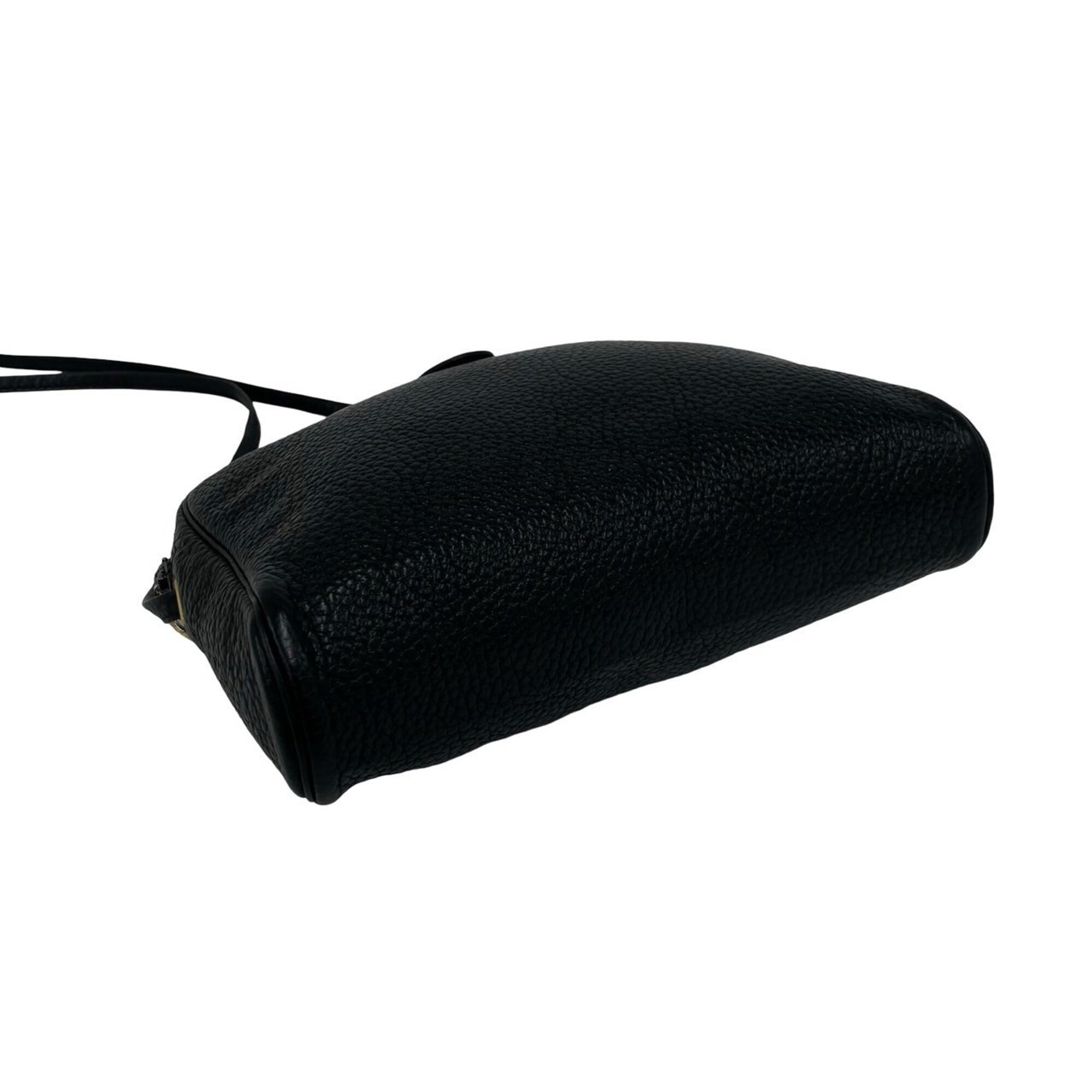 Christian Dior Black Leather Pochette Shoulder Bag (Pre-Owned)