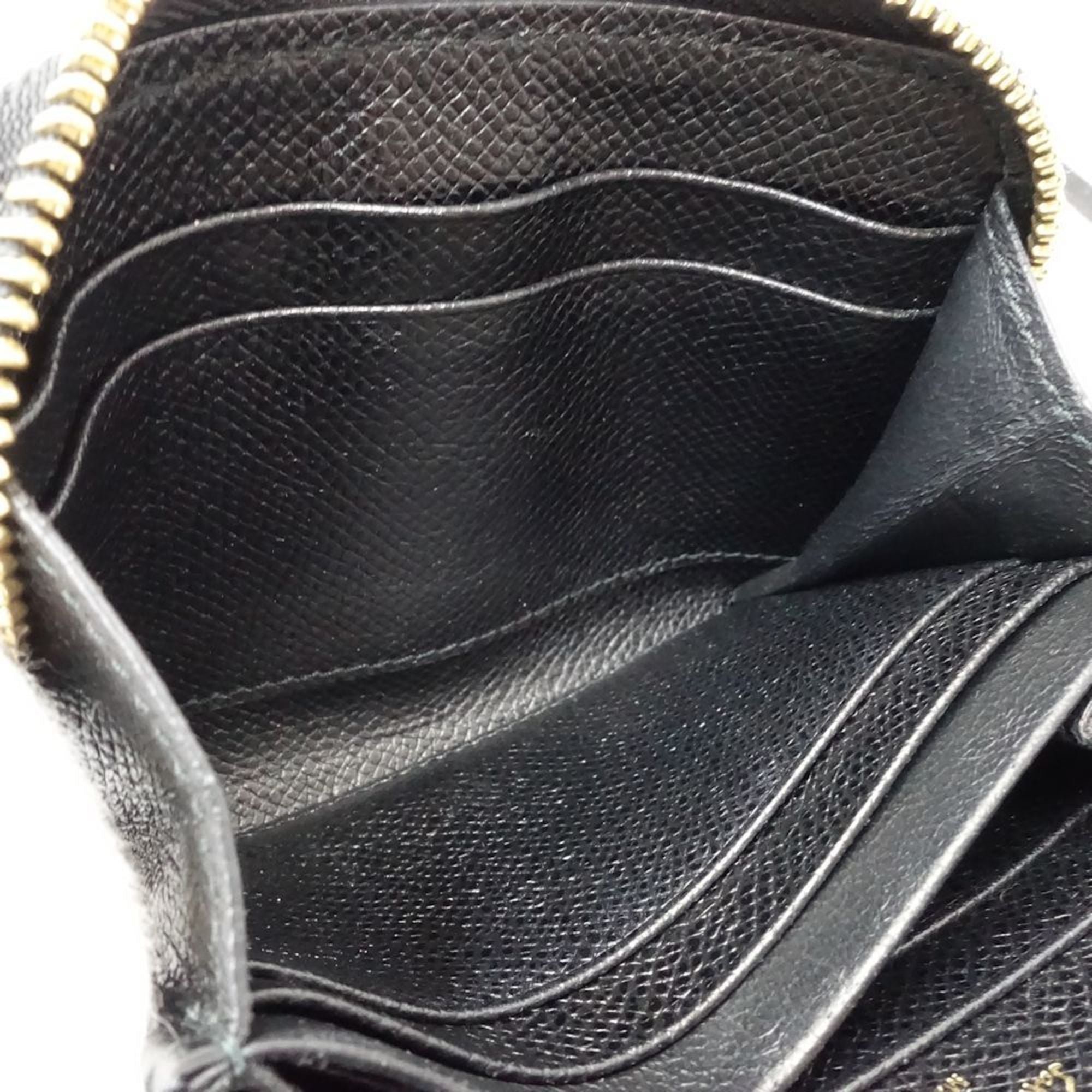 Salvatore Ferragamo Black Leather Coin Purse/Coin Case (Pre-Owned)