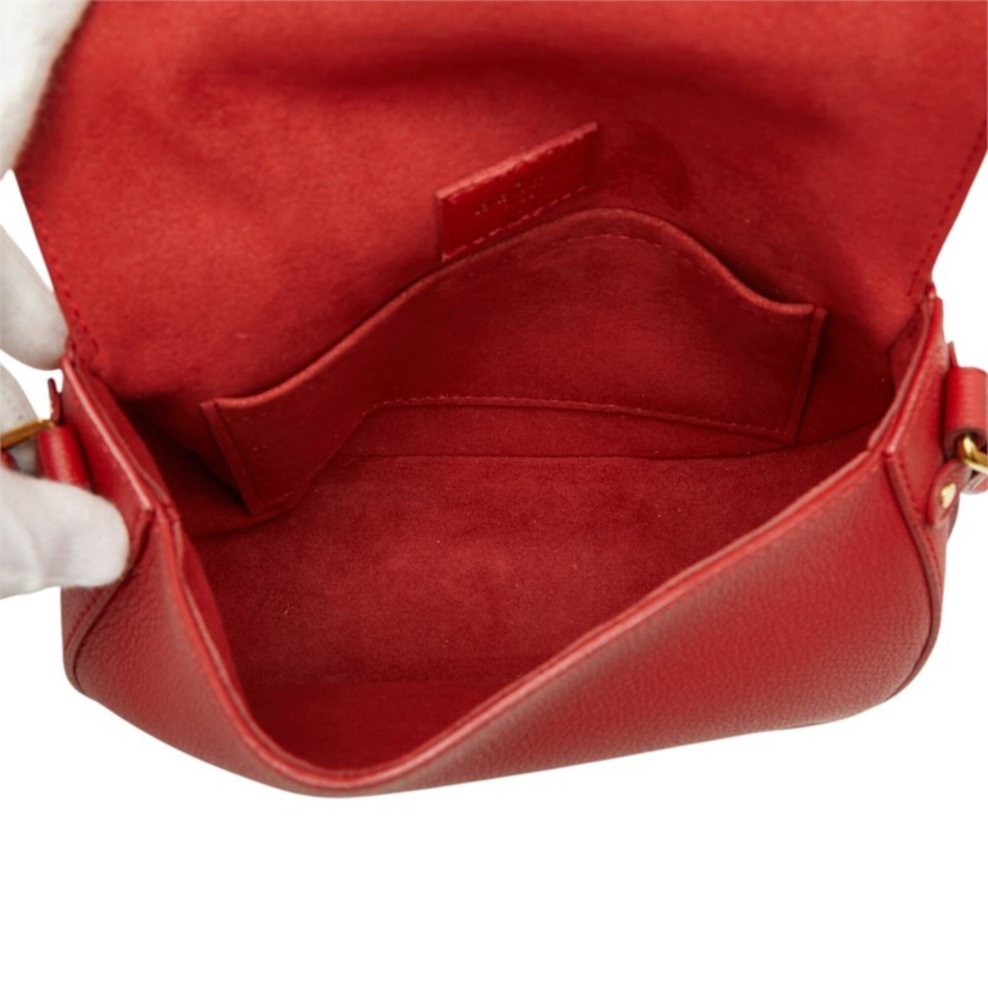 Louis Vuitton Cerise Monogram Red Color Leather Shoulder Bag (Pre-Owned)