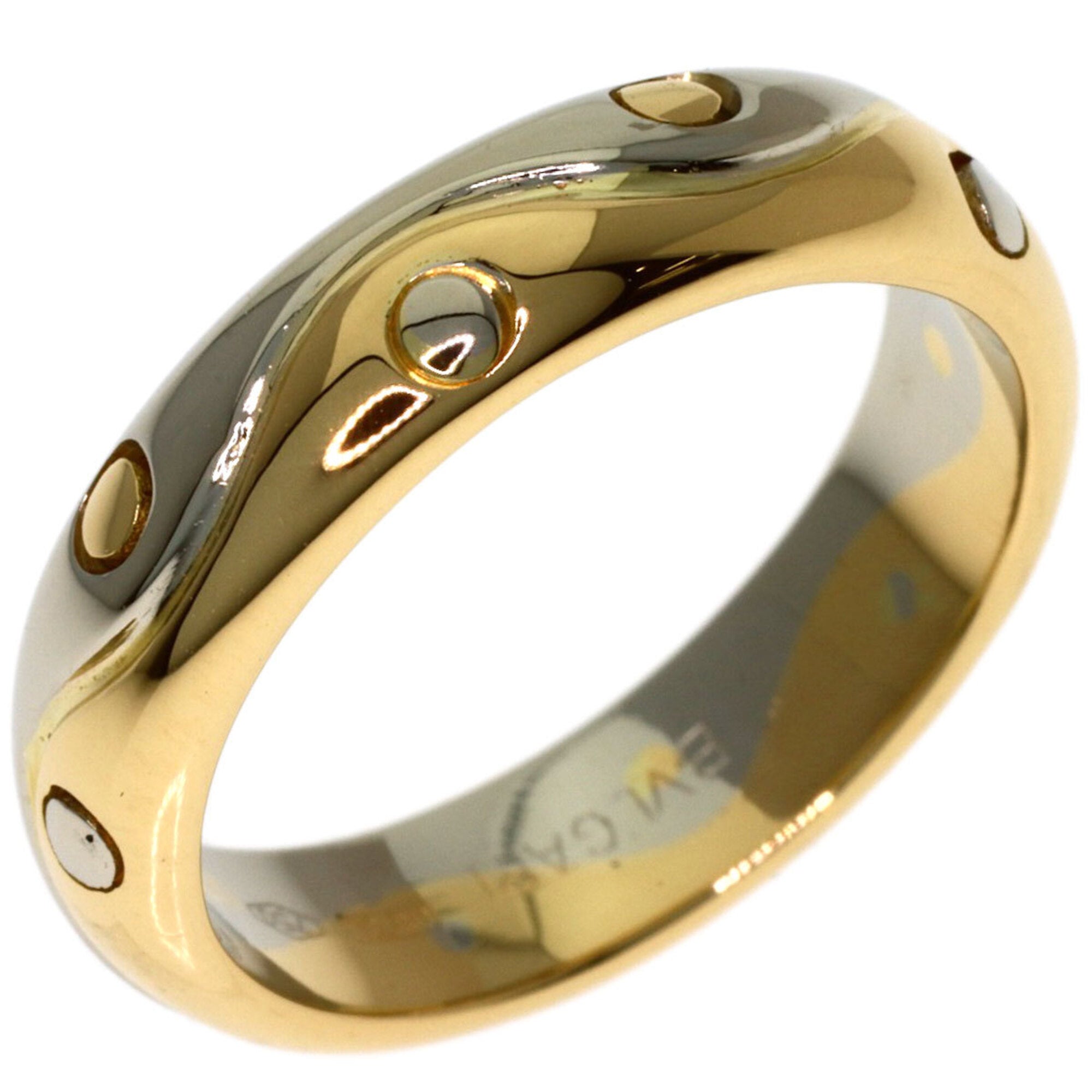 Bvlgari Yellow Gold (18K) White Gold (18K) Band Ring (Pre-Owned)