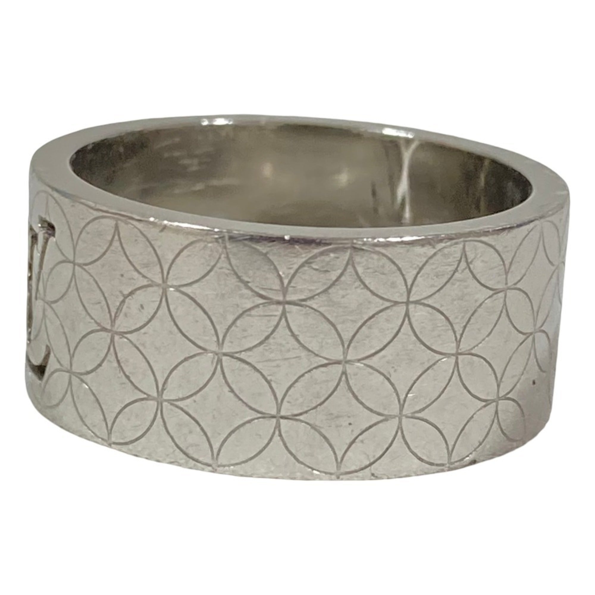 Louis Vuitton Silver Band Ring (Pre-Owned)