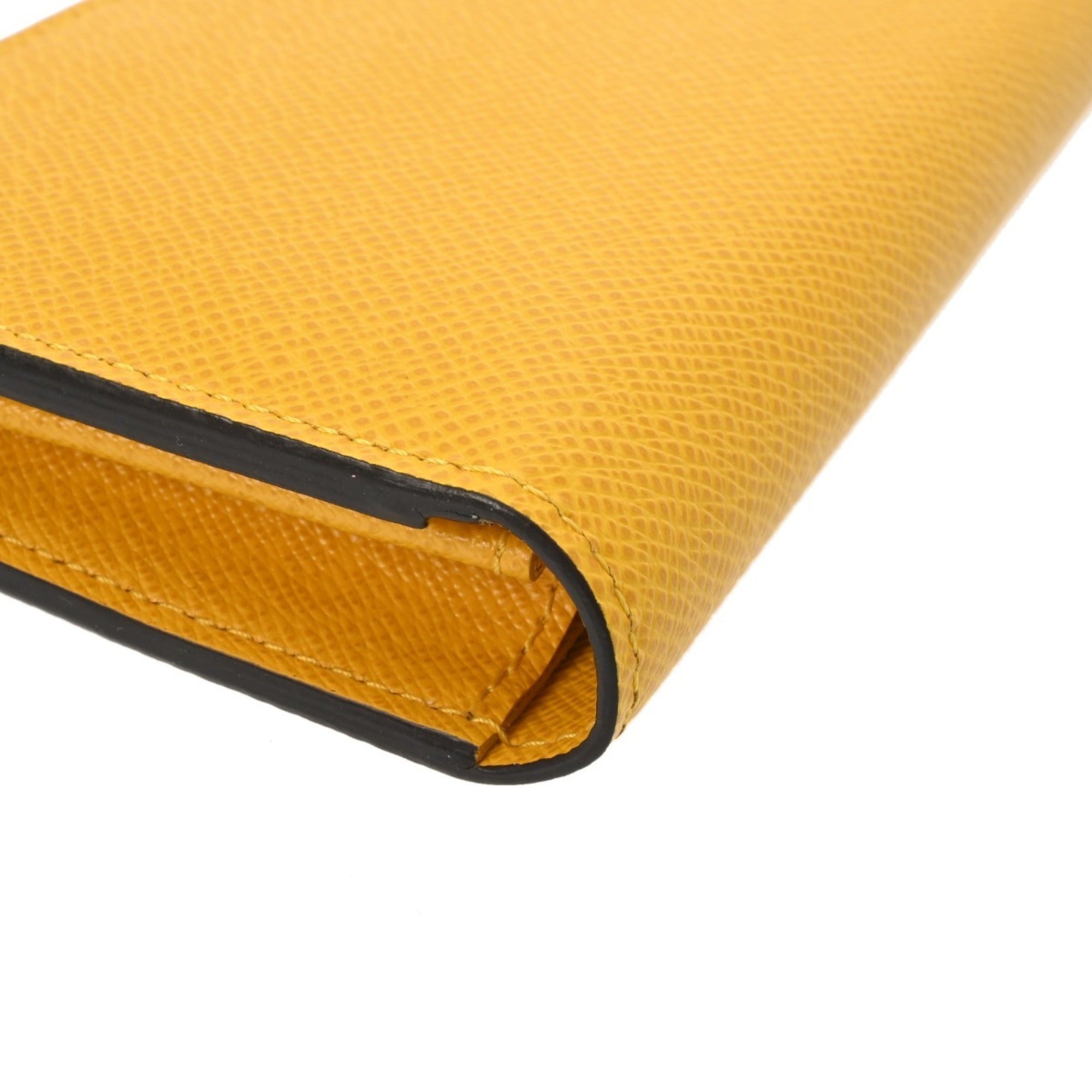 Louis Vuitton Taiga Jaune Leather Long Wallet (Bi-Fold) (Pre-Owned)