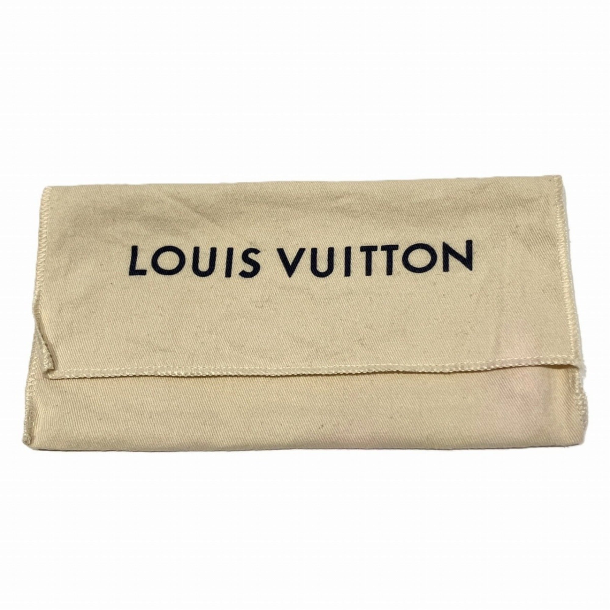 Louis Vuitton Damier Azur White Leather Long Wallet (Bi-Fold) (Pre-Owned)