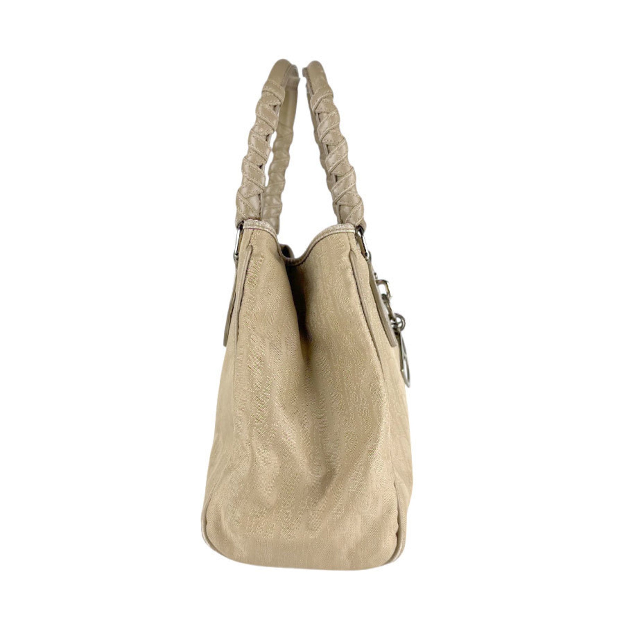 Christian Dior Beige Nylon Canvas Handbag (Pre-Owned)