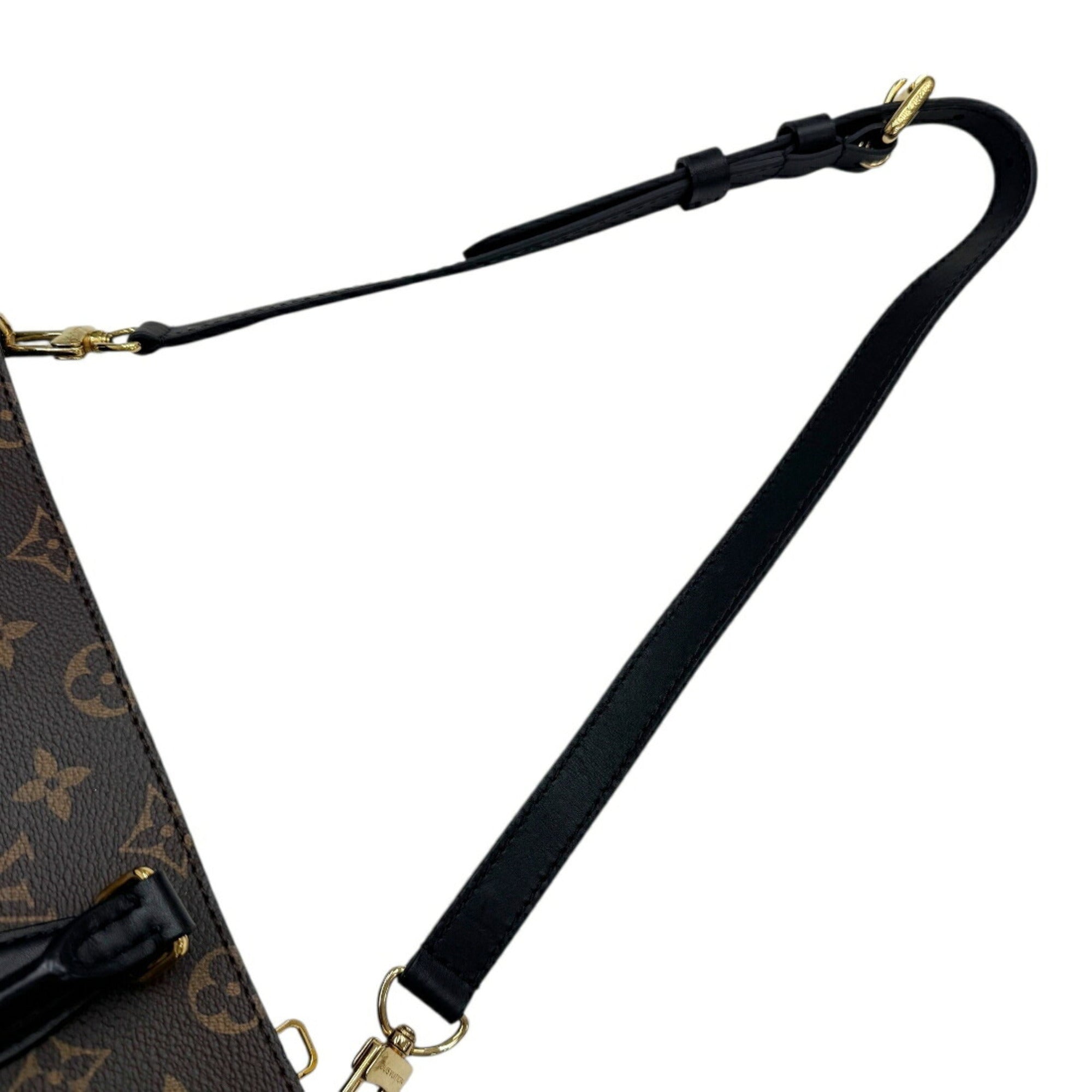 Louis Vuitton Brown Noir Monogram Leather Handbag Shoulder Bag (Pre-Owned)