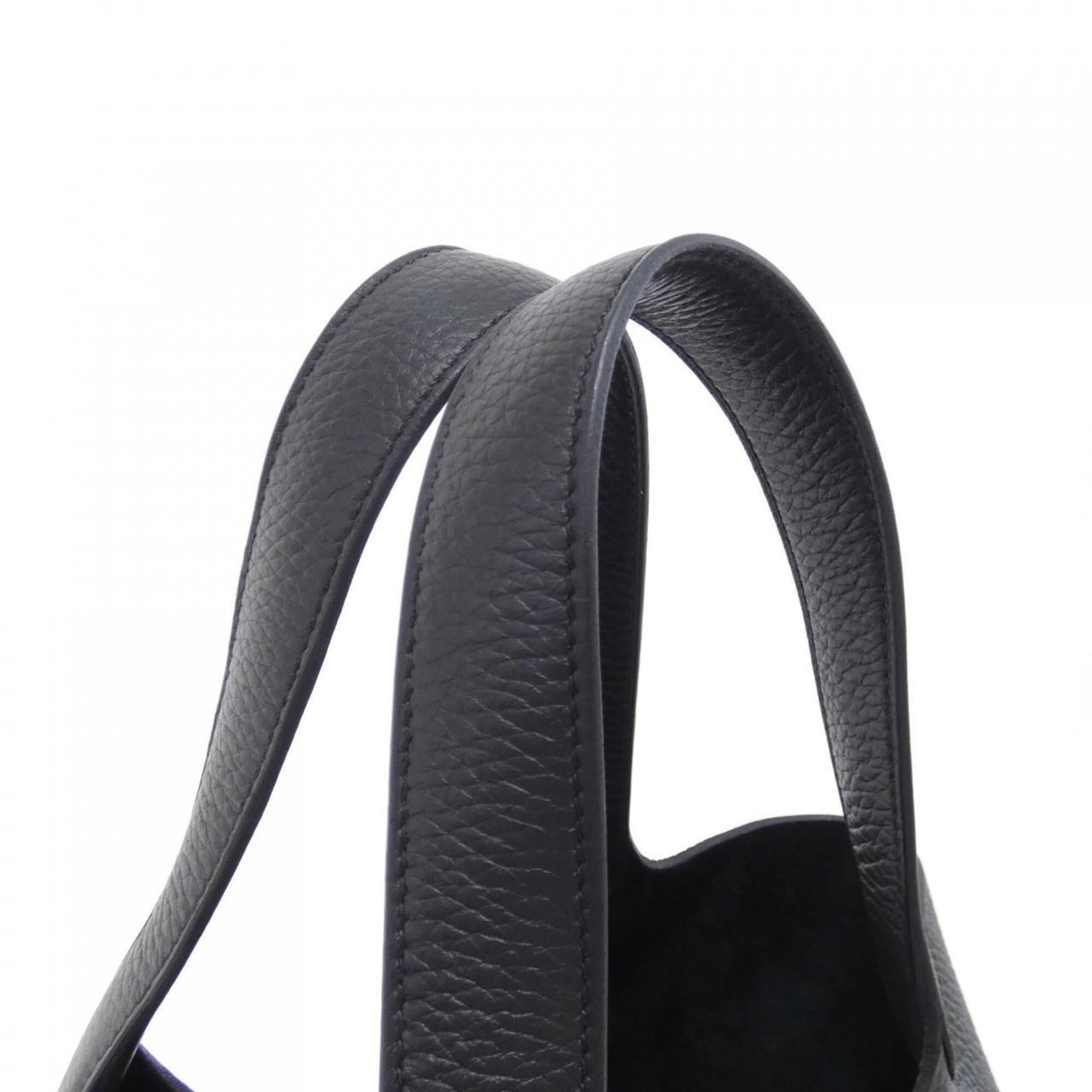 Hermes Black Taurillon Clemence Leather Handbag (Pre-Owned)