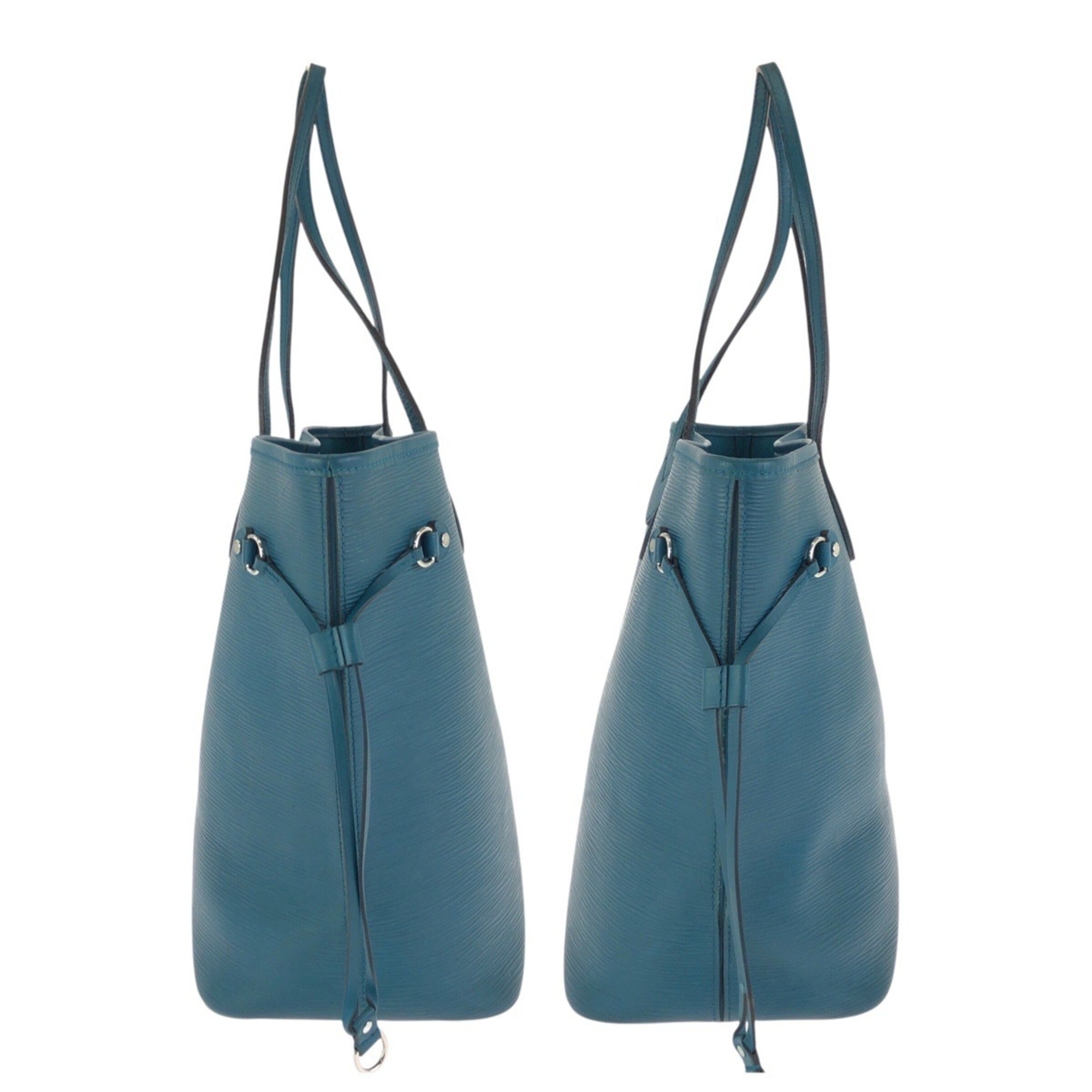 Louis Vuitton Blue Leather Pouch Shoulder Bag Tote Bag (Pre-Owned)