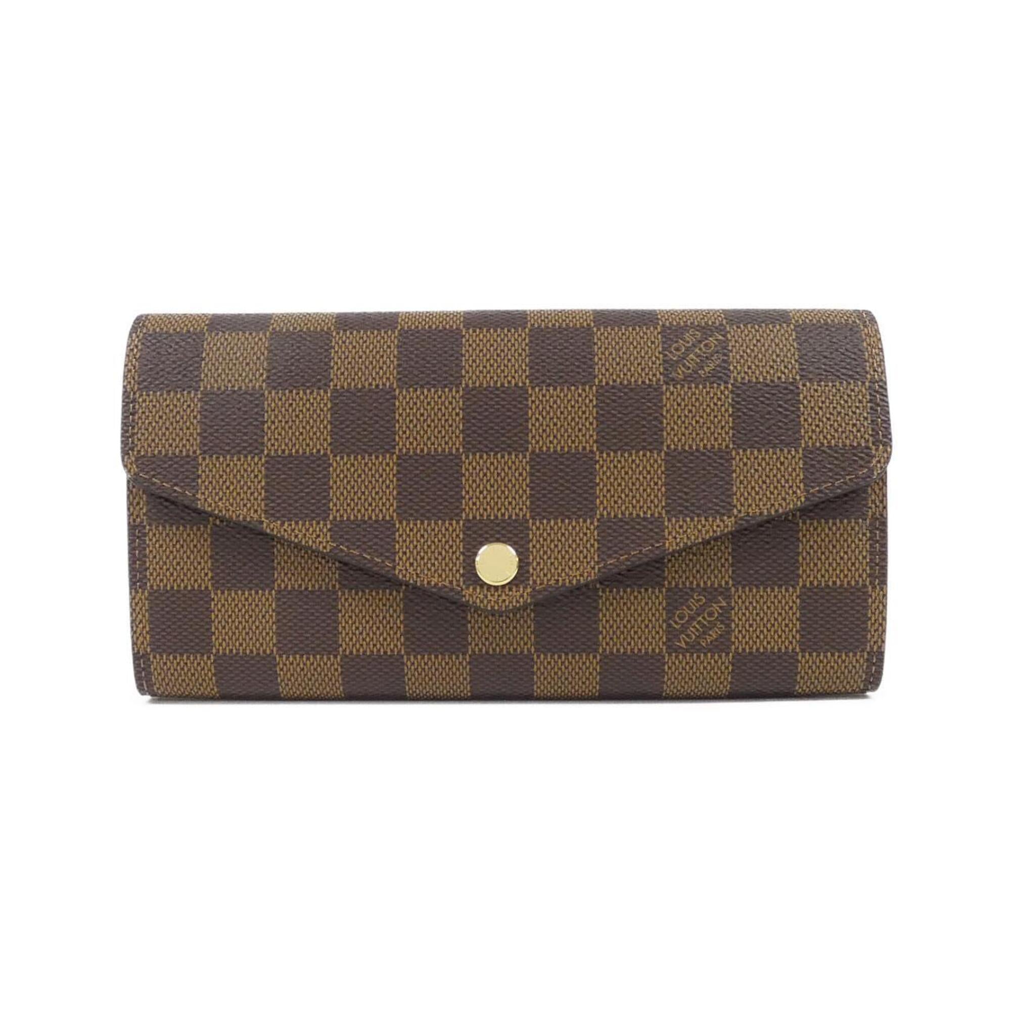 Louis Vuitton Damier Brown Ebene Coated Canvas Long Wallet (Bi-Fold) (Pre-Owned)