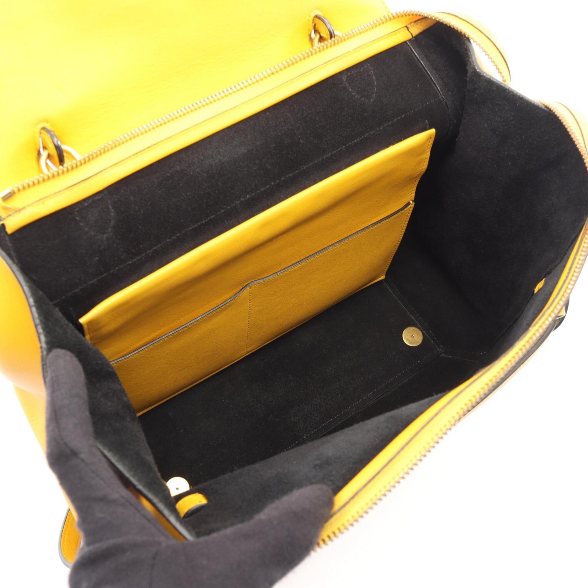 Celine Yellow Leather Handbag (Pre-Owned)