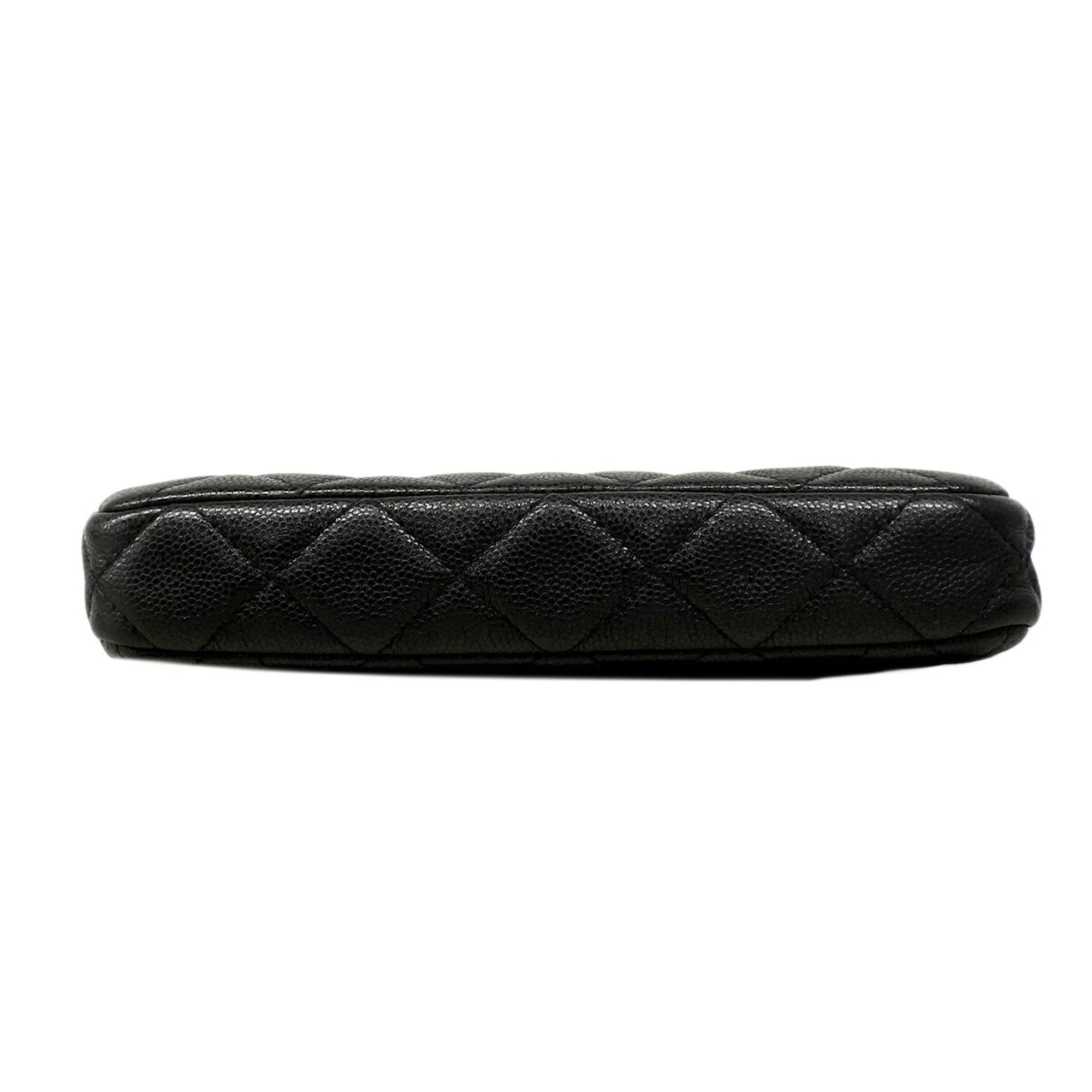 Chanel Black Grained Calfskin Shoulder Bag (Pre-Owned)