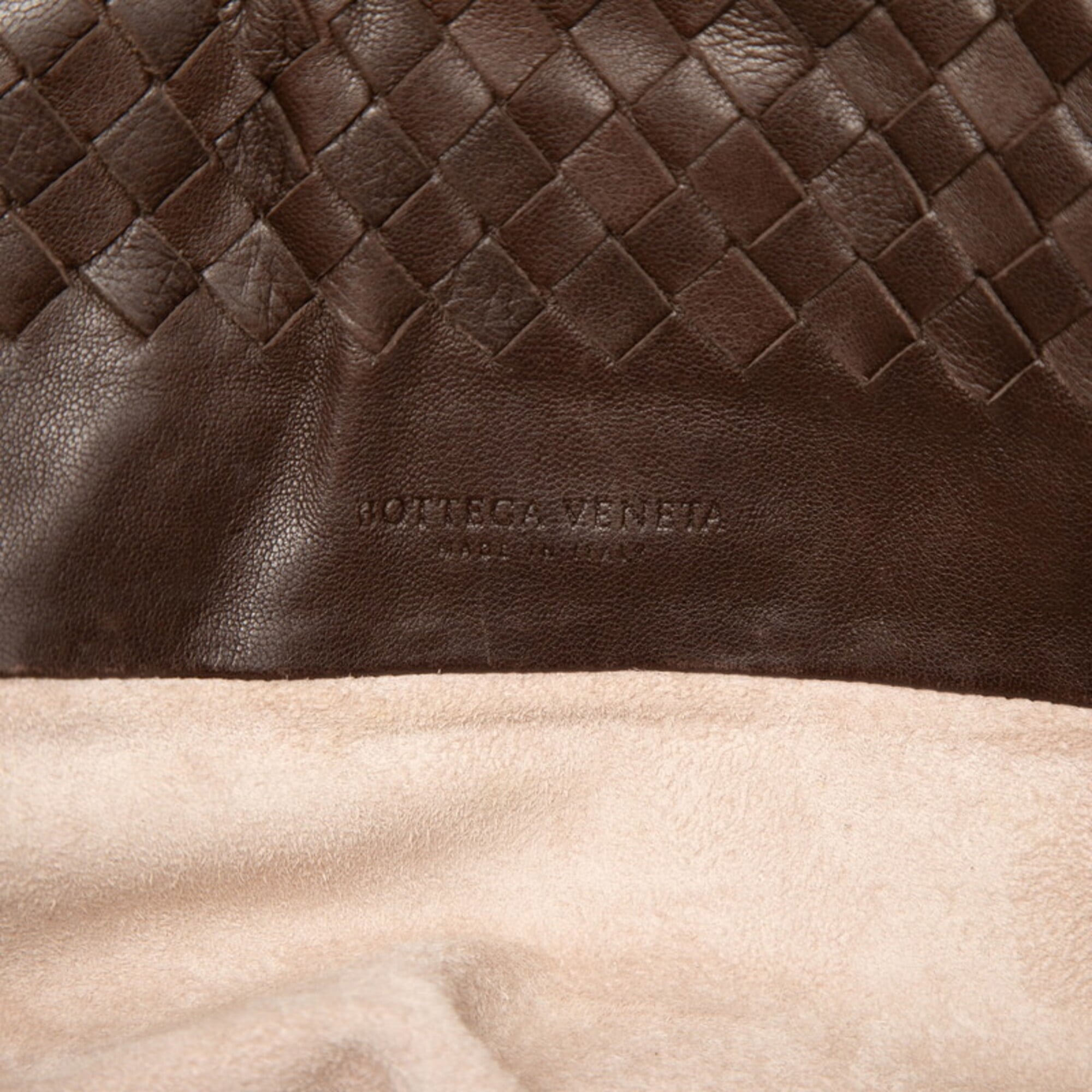Bottega Veneta Brown Leather Shoulder Bag Tote Bag (Pre-Owned)